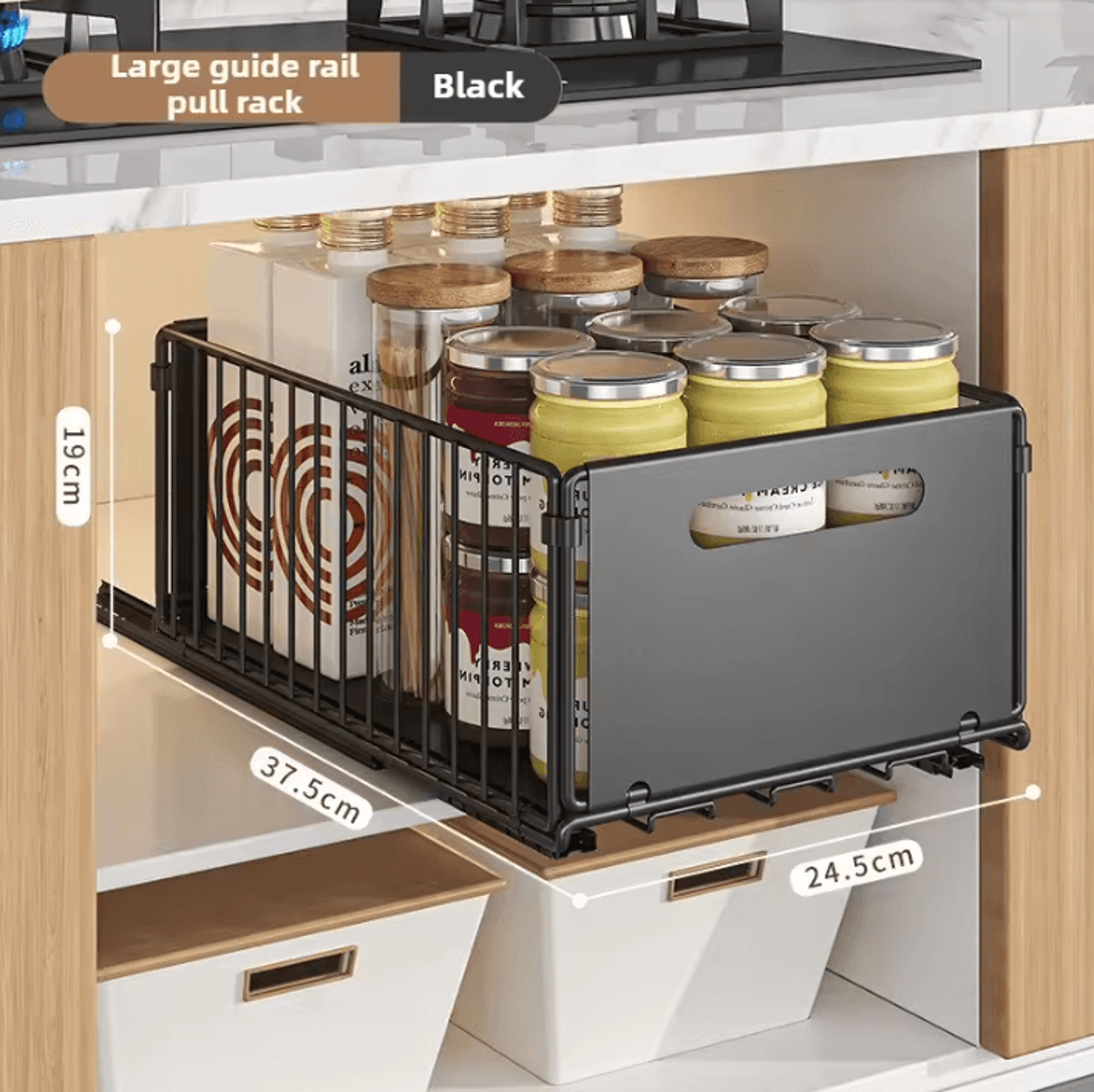 Foldable PullOut Storage Rack Organizer For Kitchen  Snack Storage 2