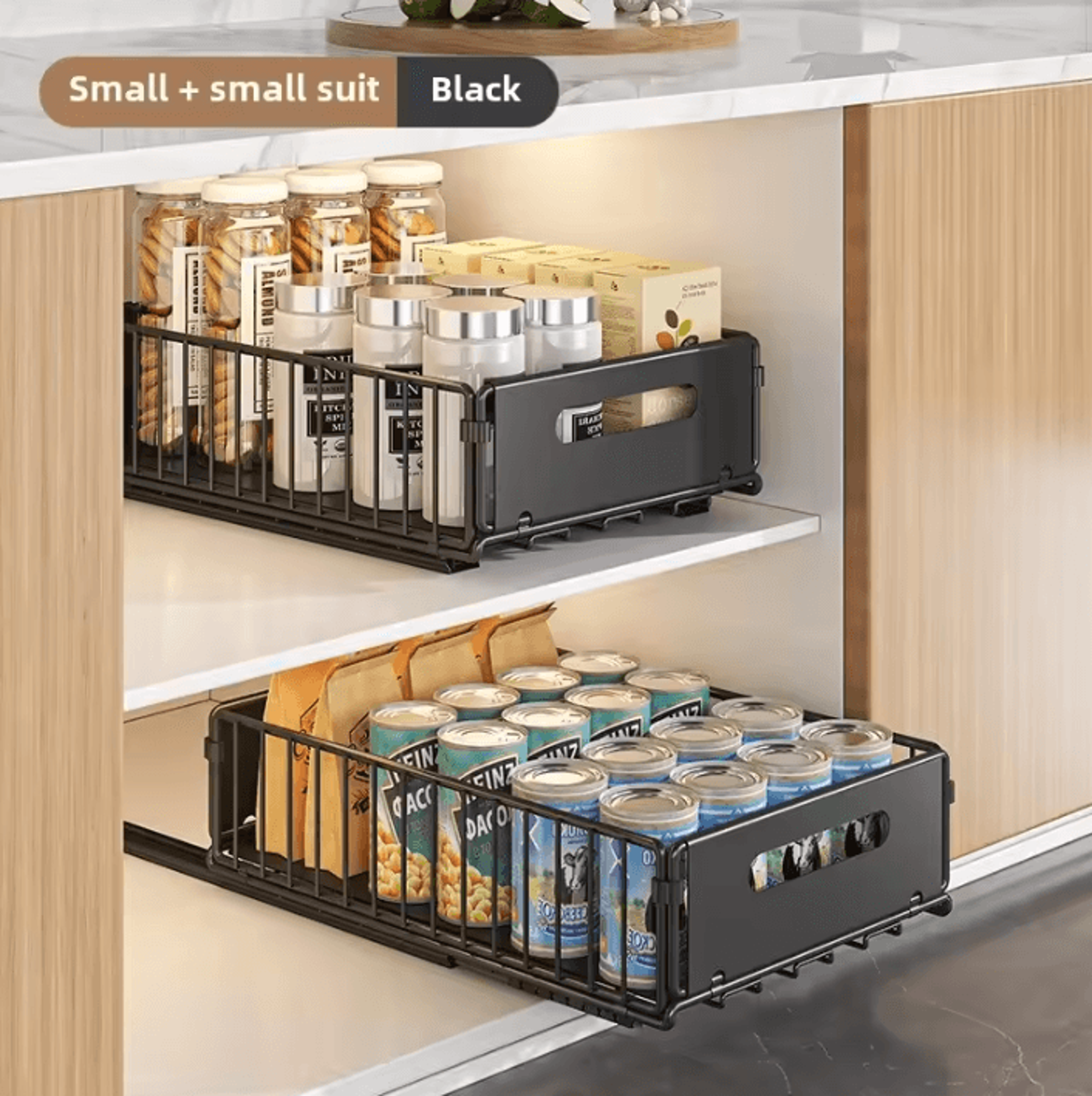 Foldable PullOut Storage Rack Organizer For Kitchen  Snack Storage 3