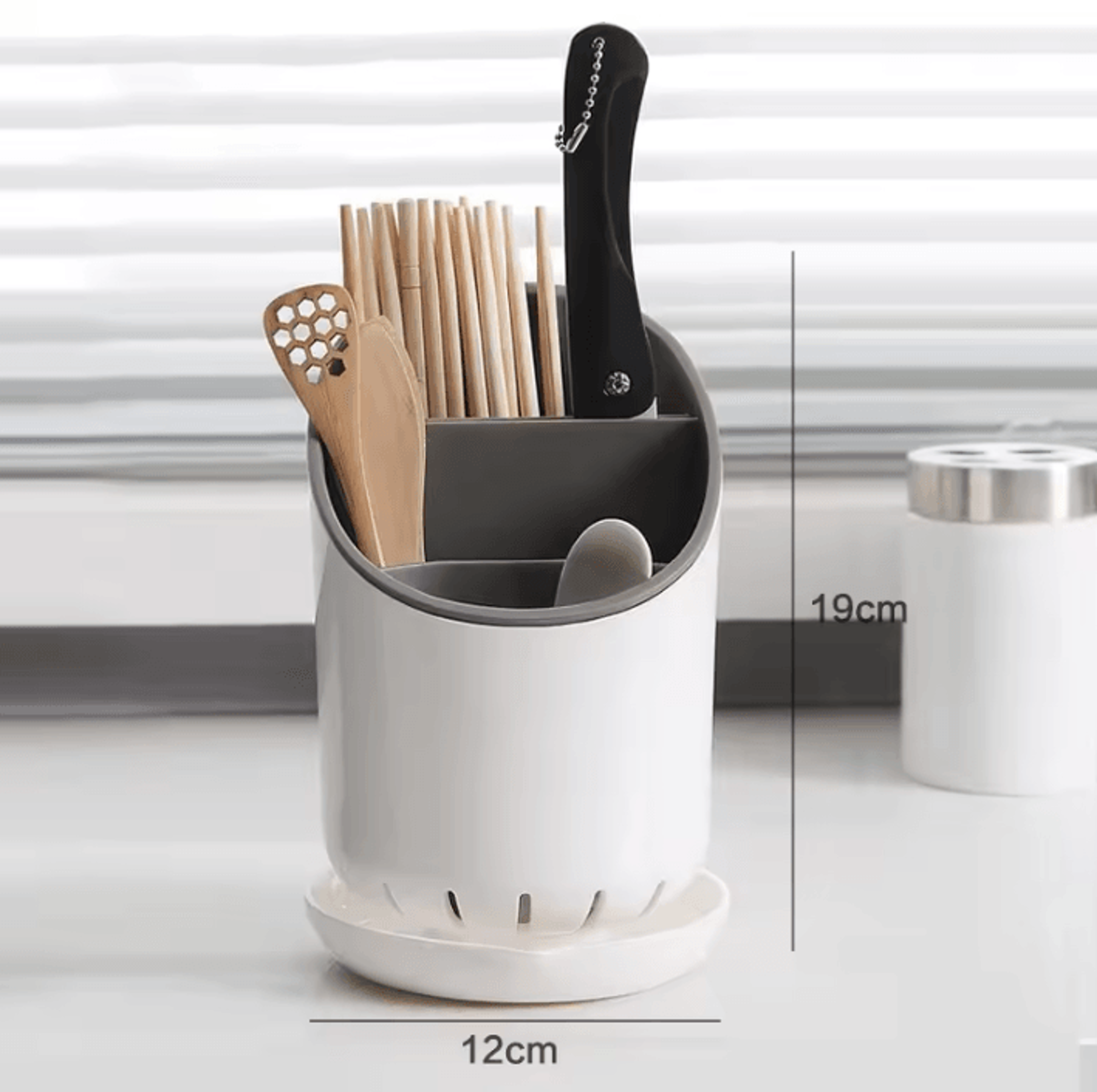 Kitchen Chopstick Holder  Drain Rack With Tableware Storage Box 4