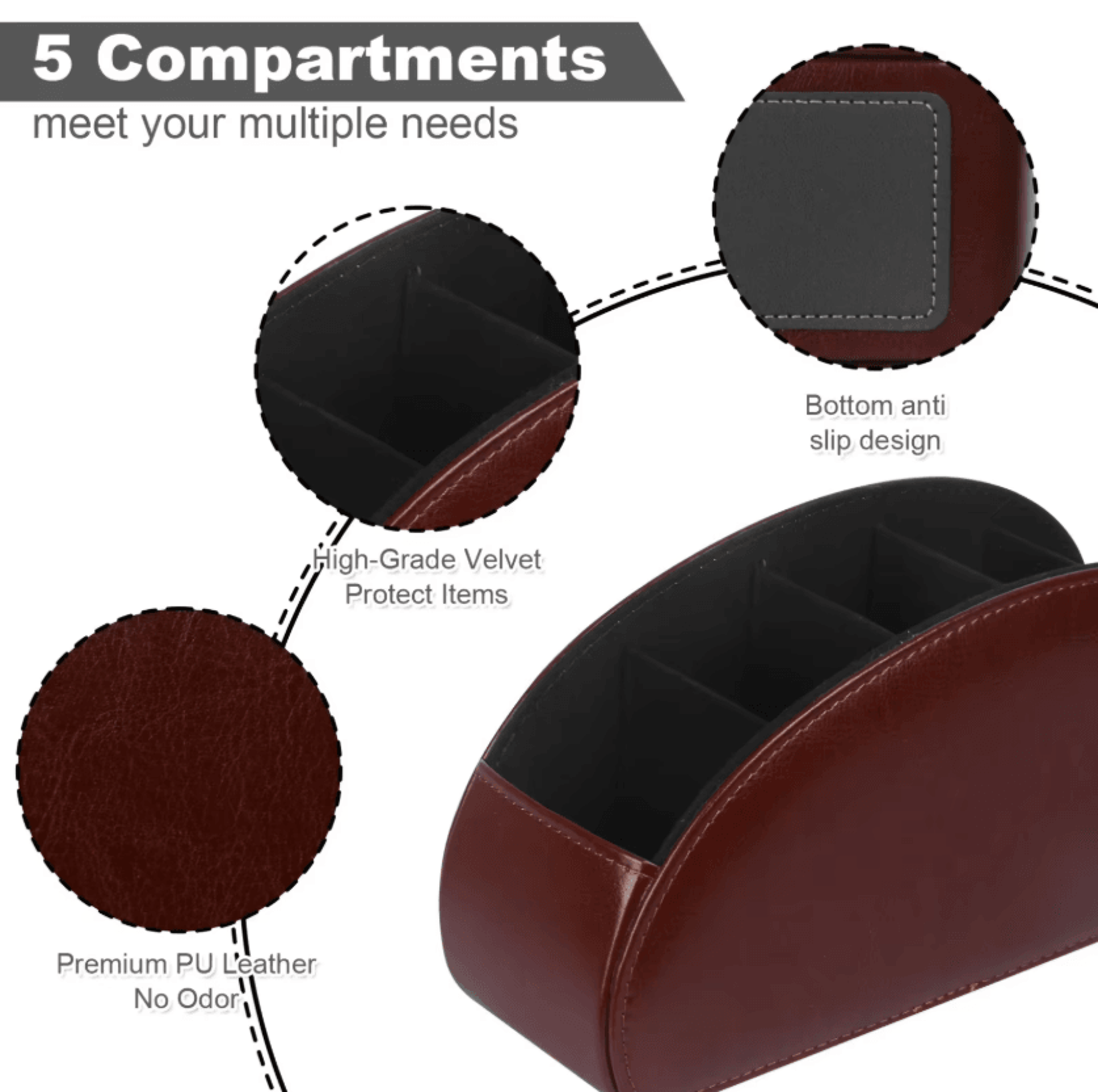 ControlNest 5Compartment Remote Organizer 2