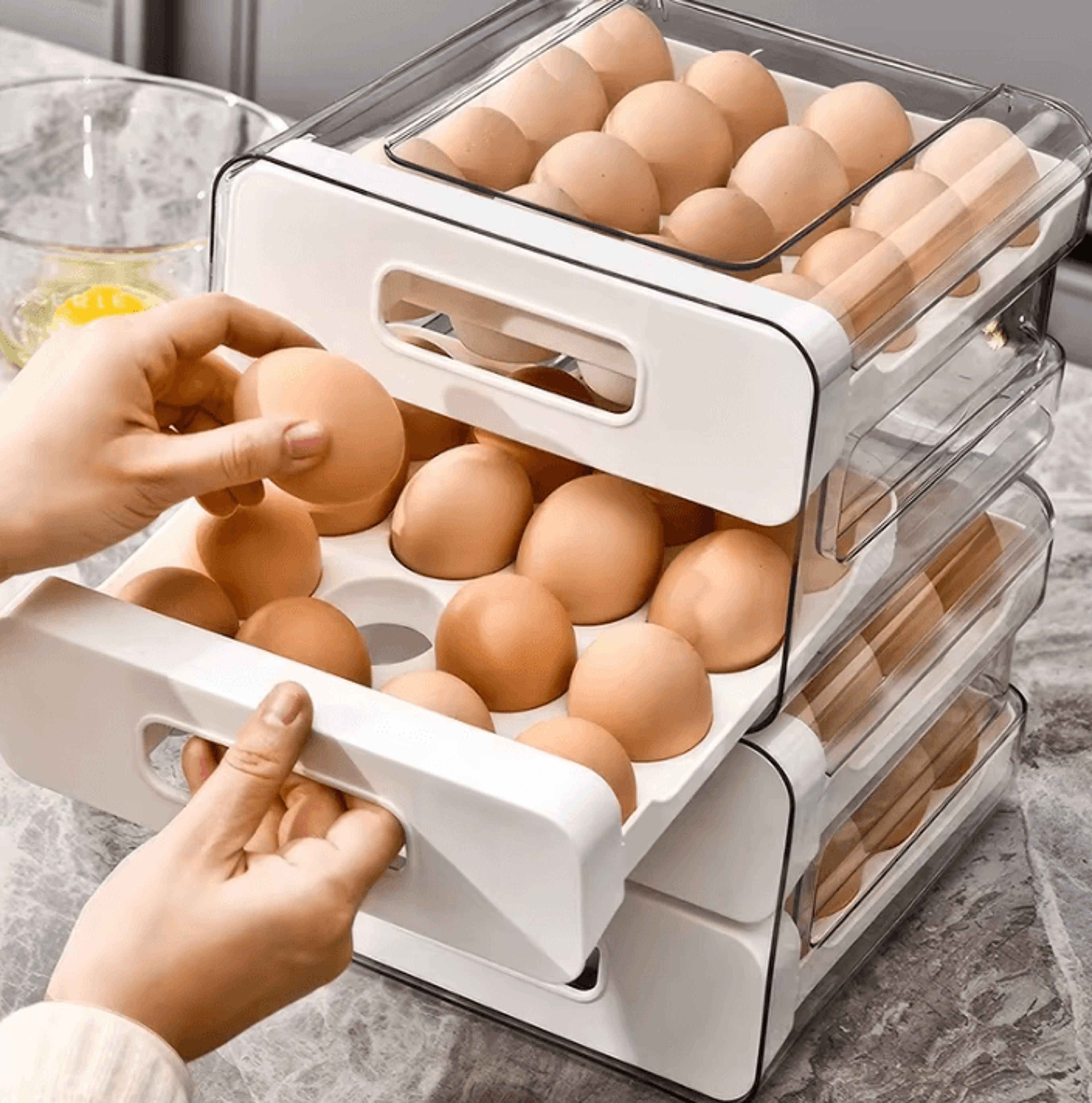 EggNest 32Compartment Refrigerator Egg Organizer 0