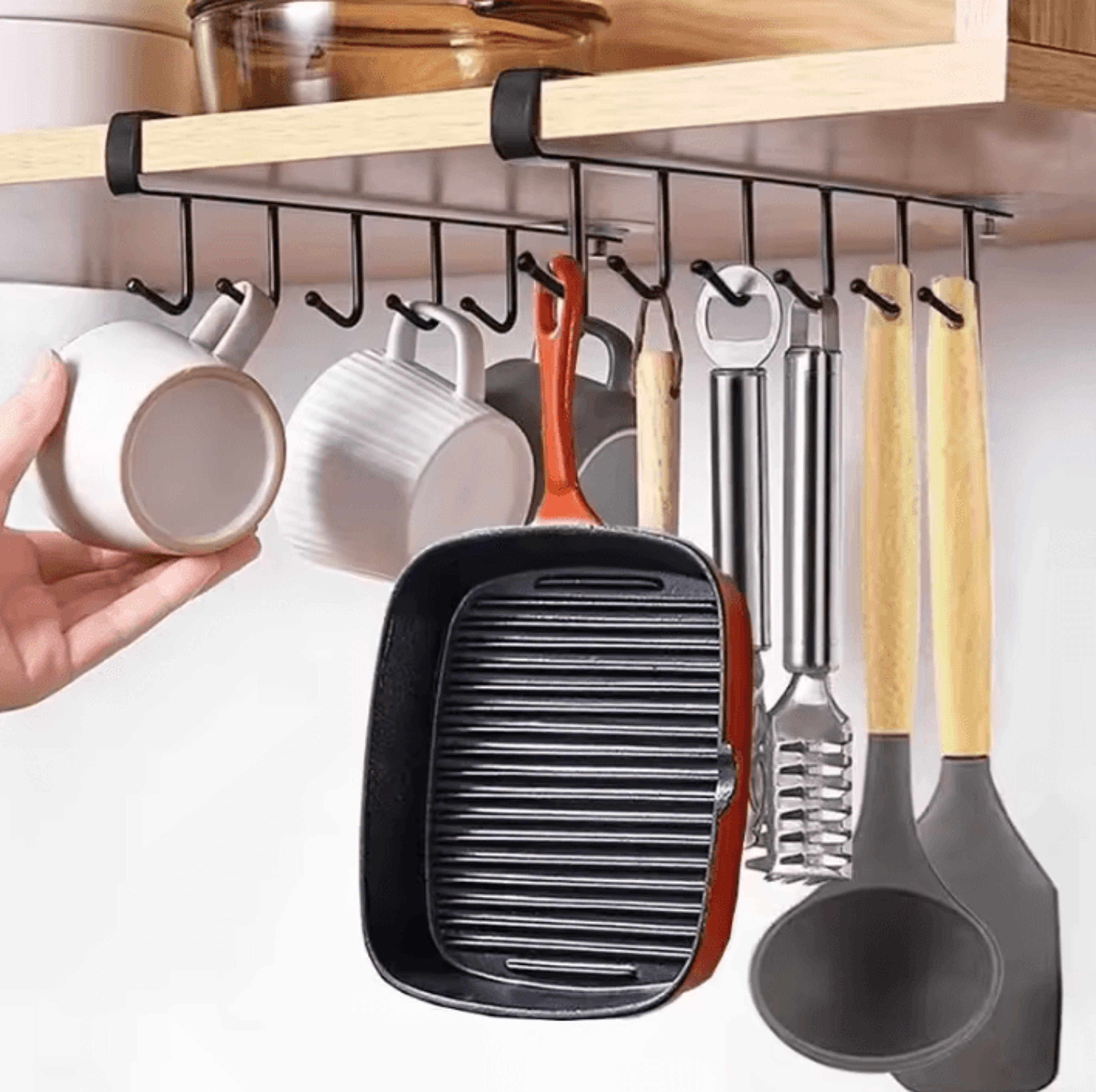 HookNest Wall Mounted Mug  Kitchen Storage Rack 3
