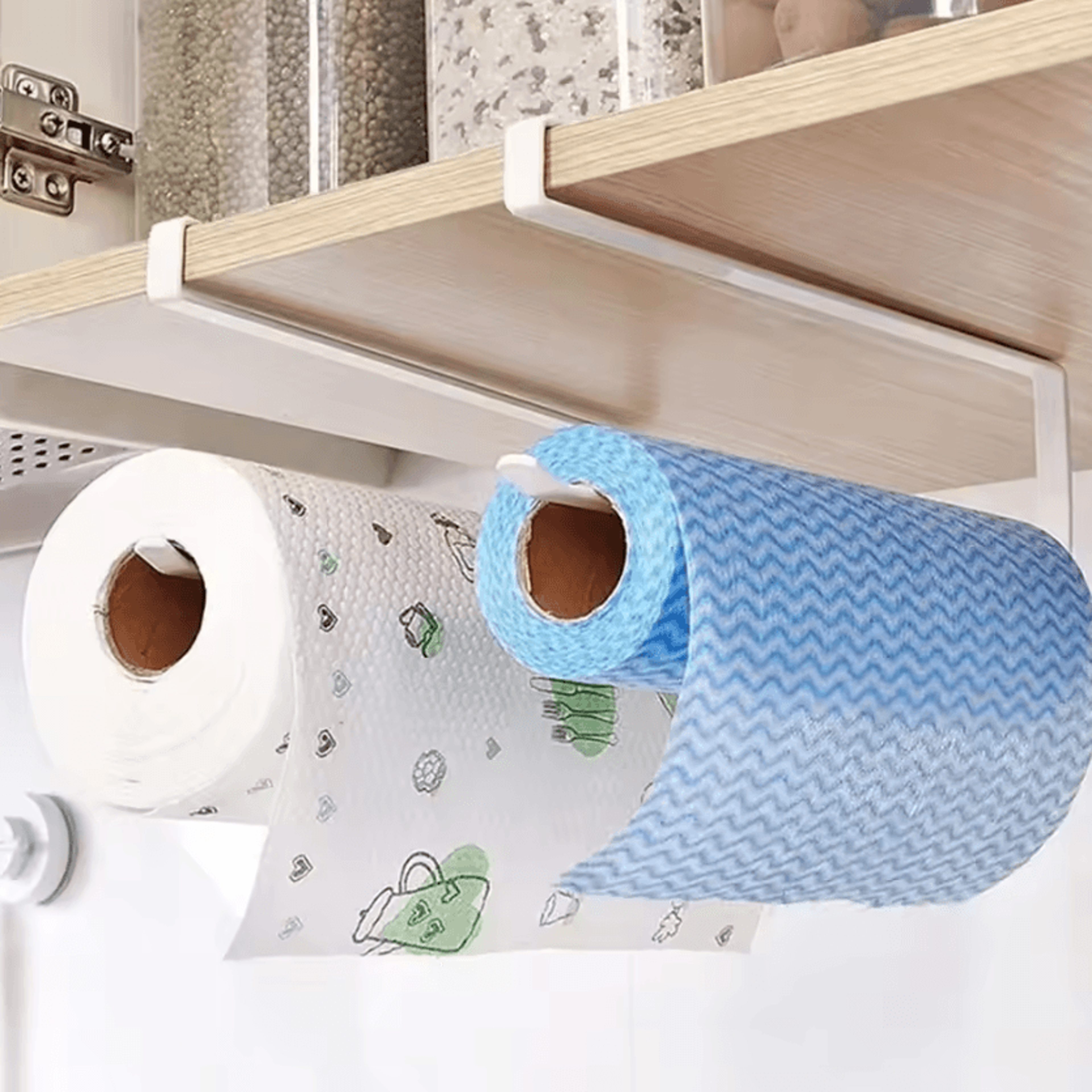 SpaceRoll Wall Mounted Paper Towel  Bathroom Storage Rack 0