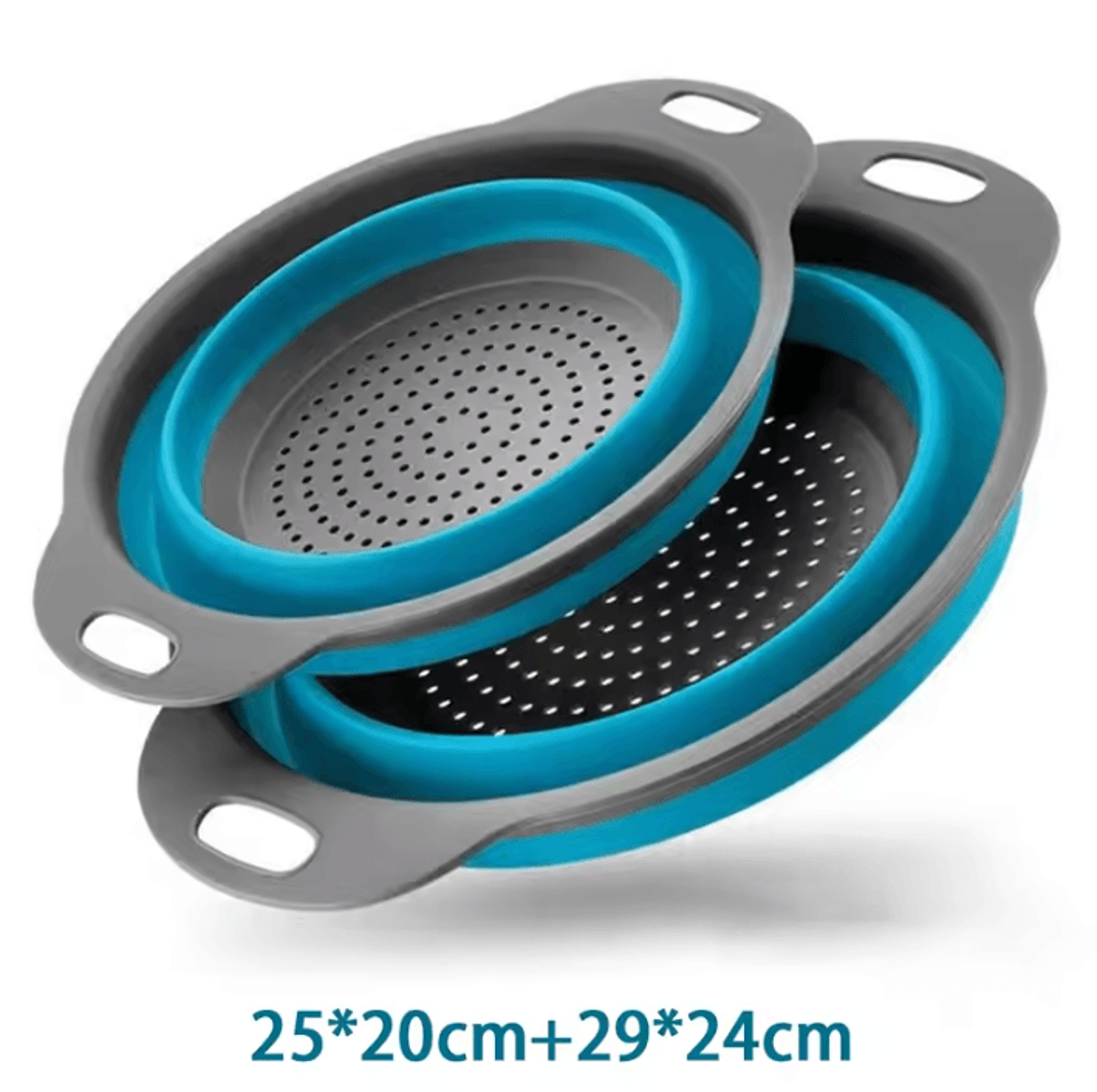 FlexDrain Silicone Folding Colander Basket  Portable Kitchen Strainer 5