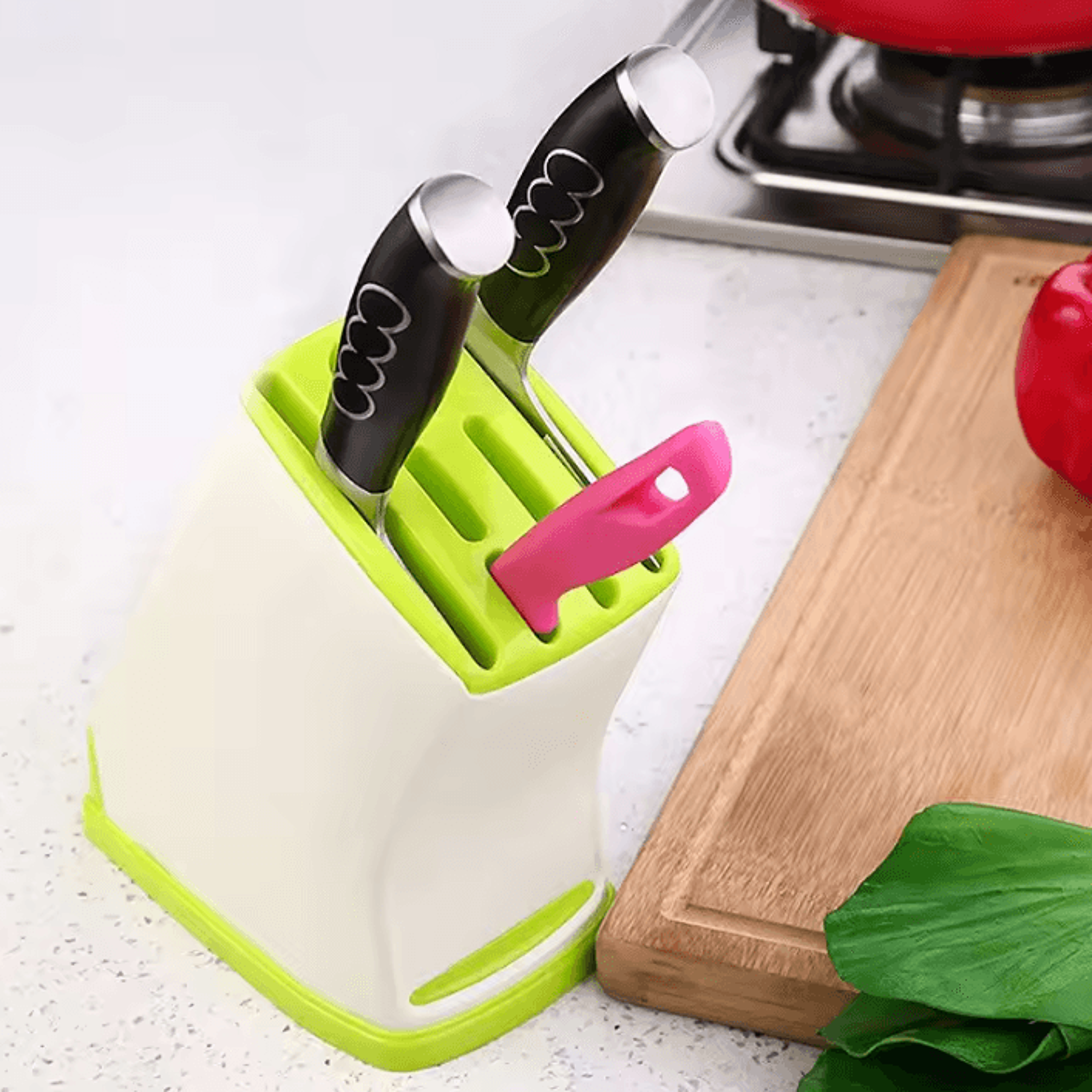 Multifunction Kitchen Knife Holder  Drainage Cutlery Organizer 1