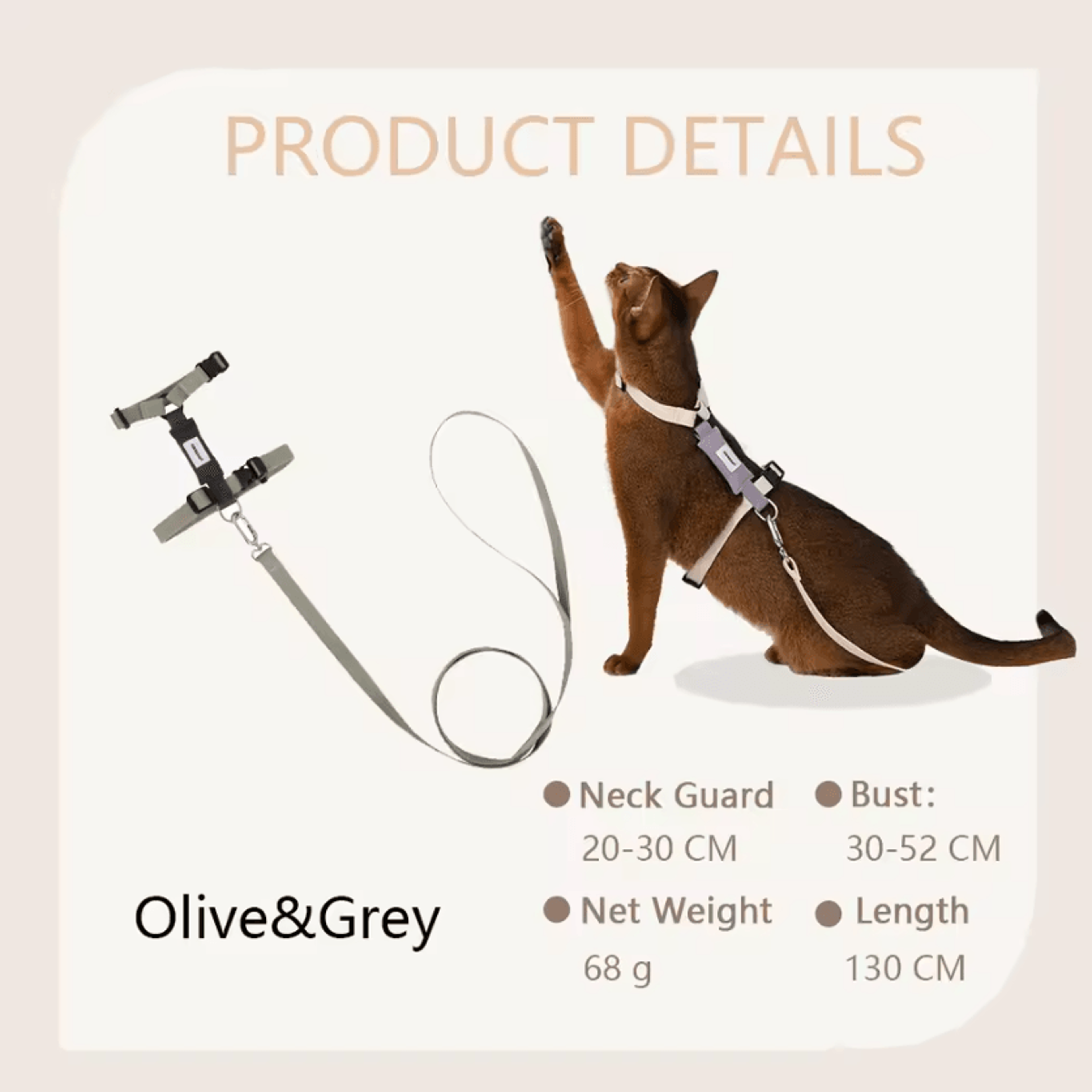 AirMesh Comfort Cat Harness  Leash Set 4
