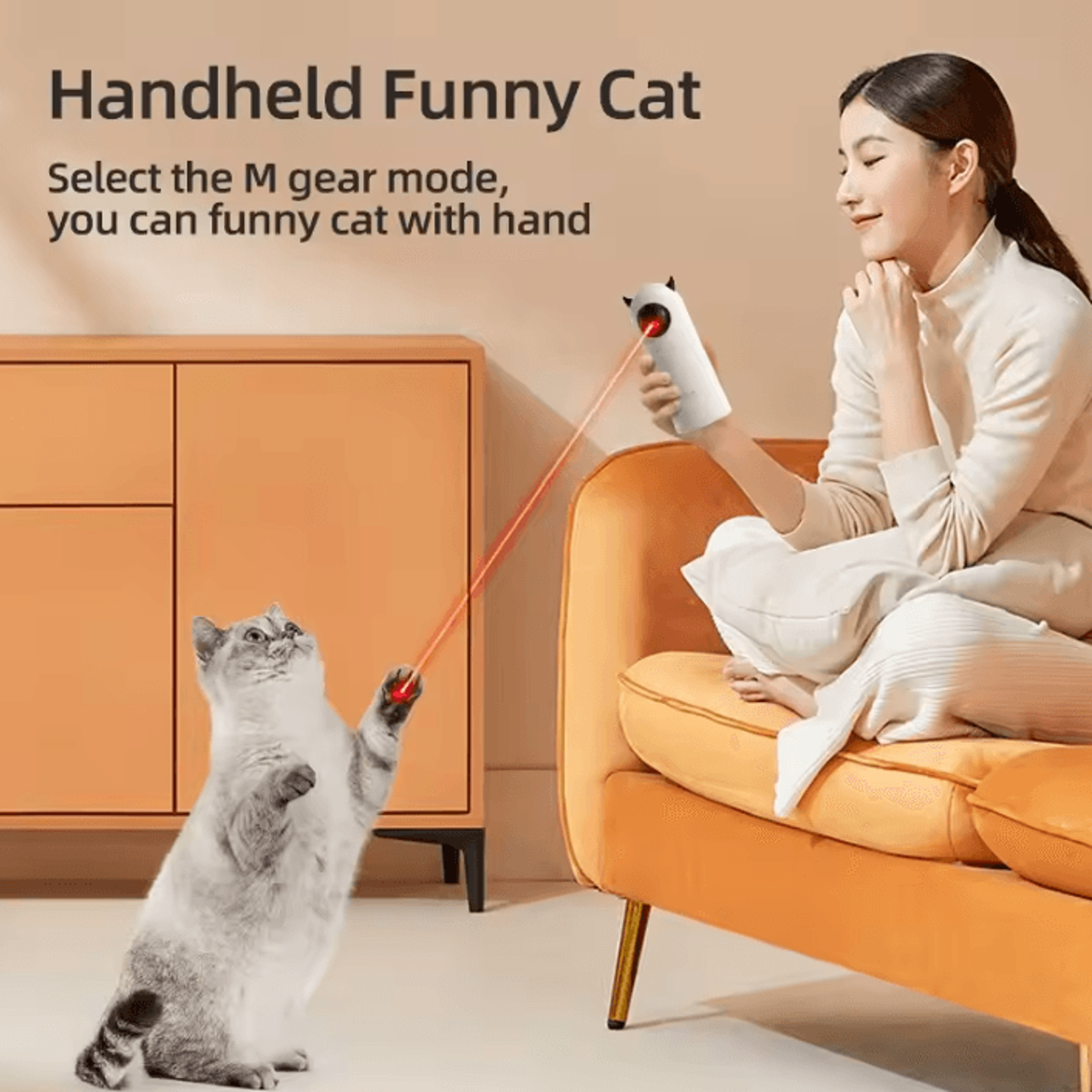 LaserPounce Smart Interactive LED Cat Toy By ROJECO 2