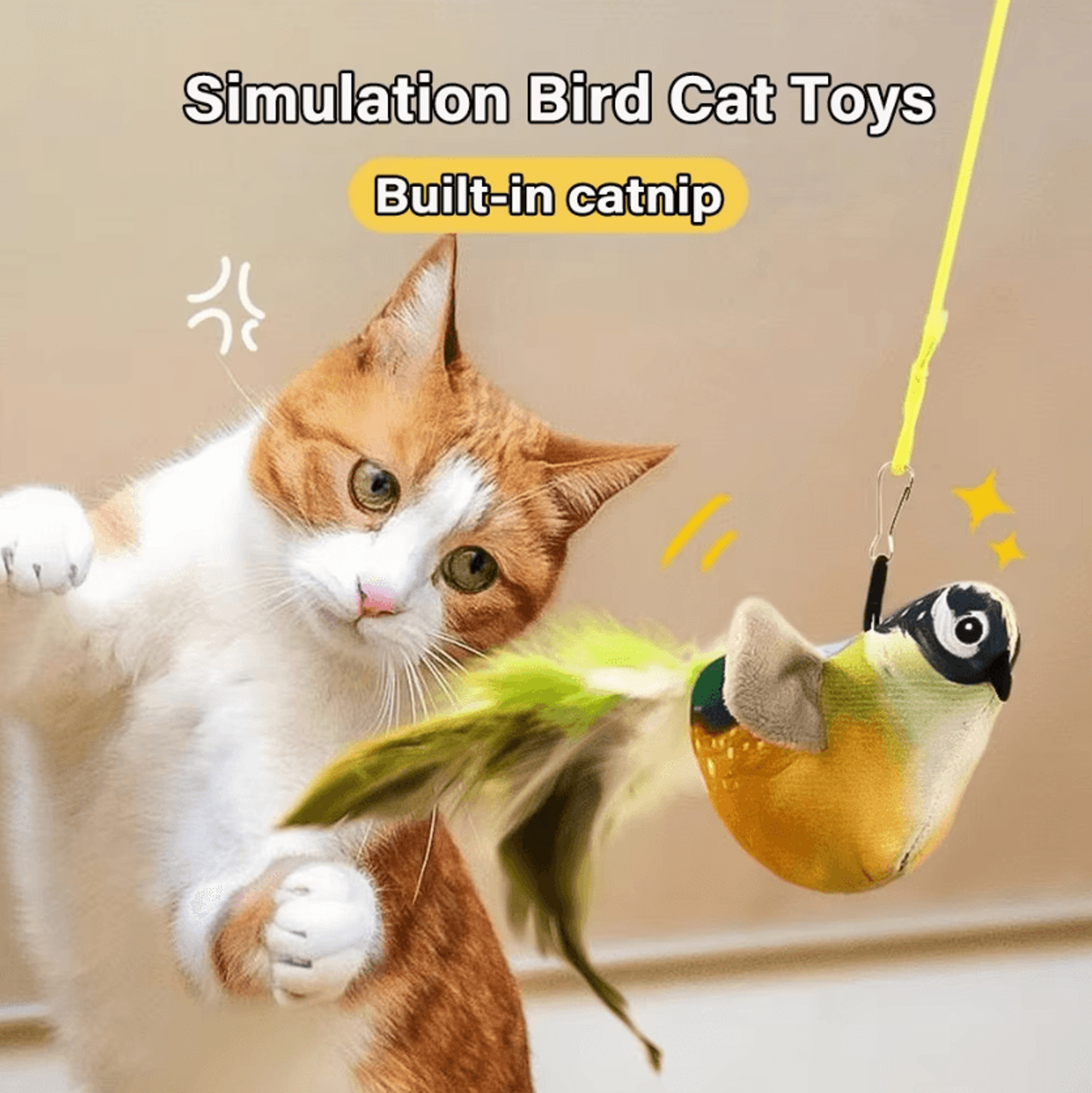 ChirpyPounce Interactive Bird Sound Cat Toy 0