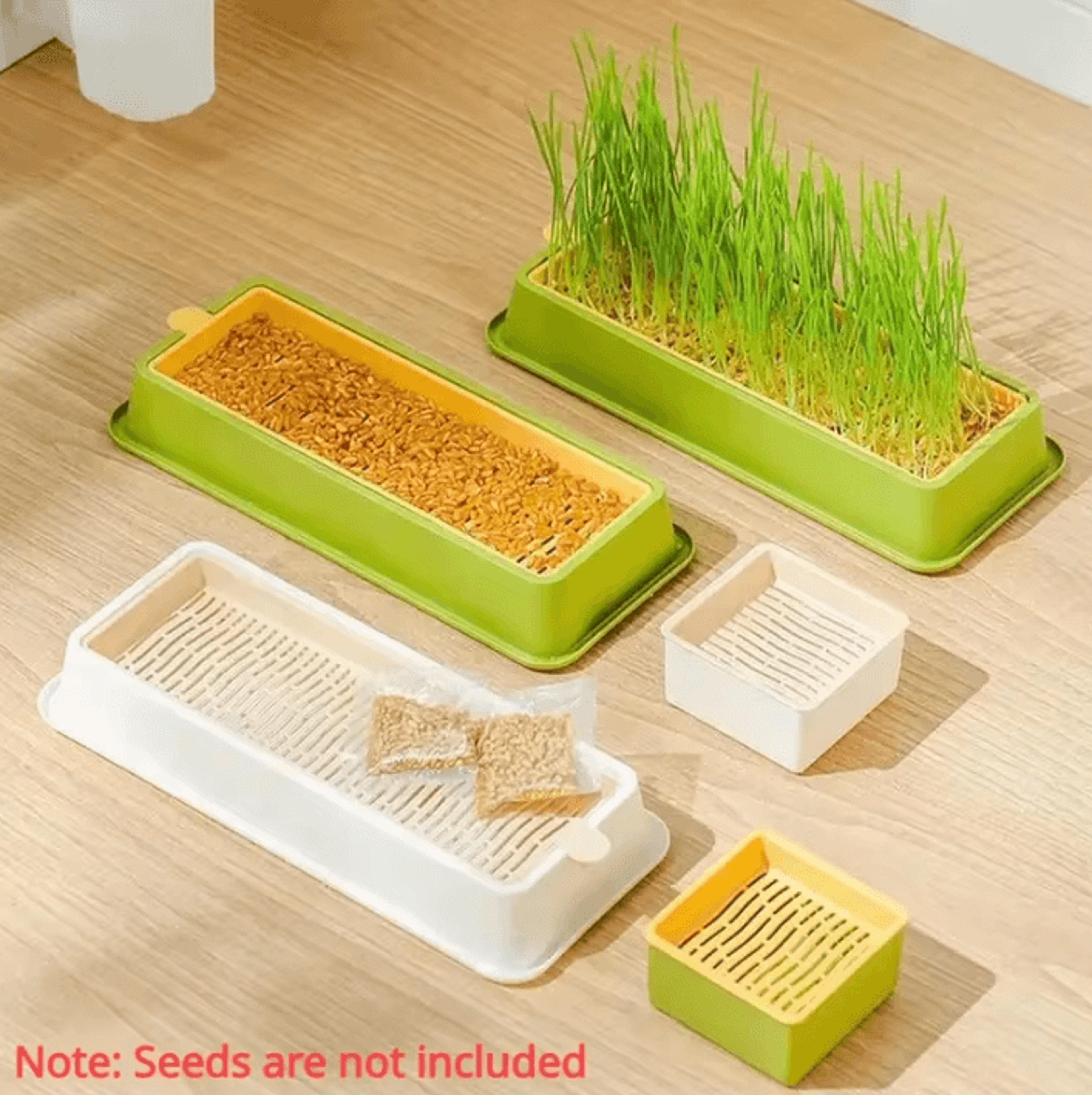 FreshSprout Soilless Cat Grass Growing Kit With Layered Germination Tray 0