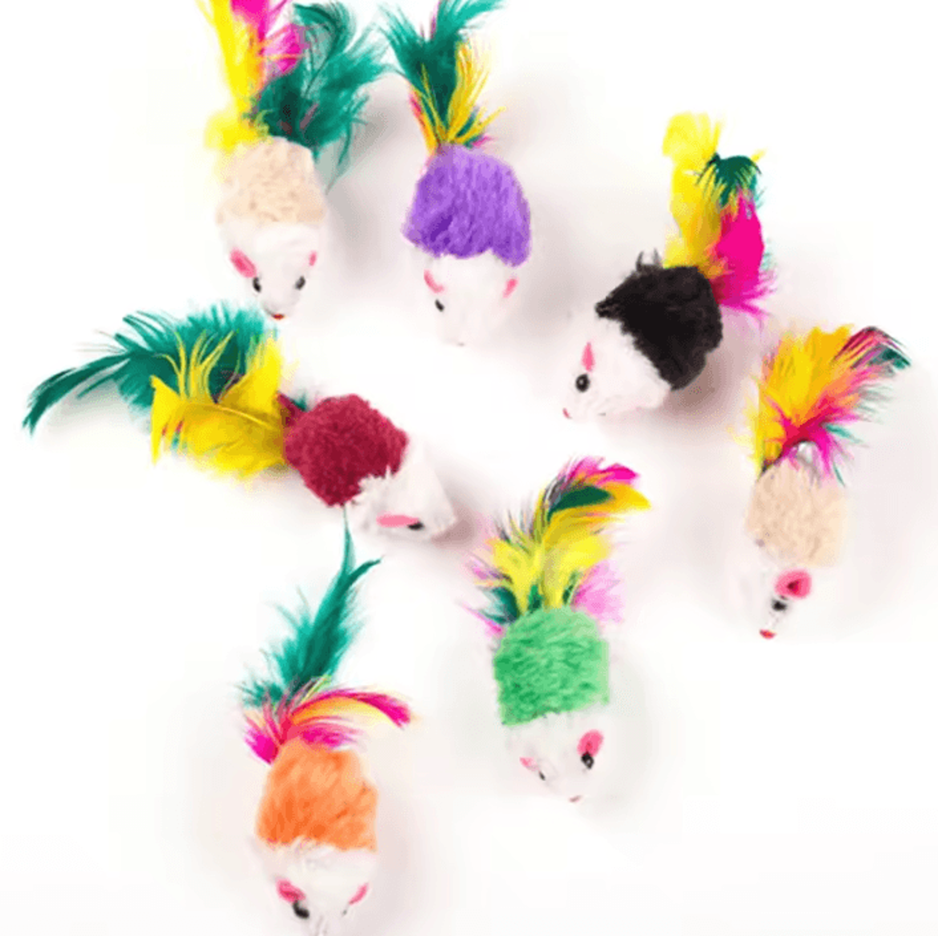 FeatherPounce Interactive Wool Mouse Cat Toy For Kittens  Indoor Cats 4