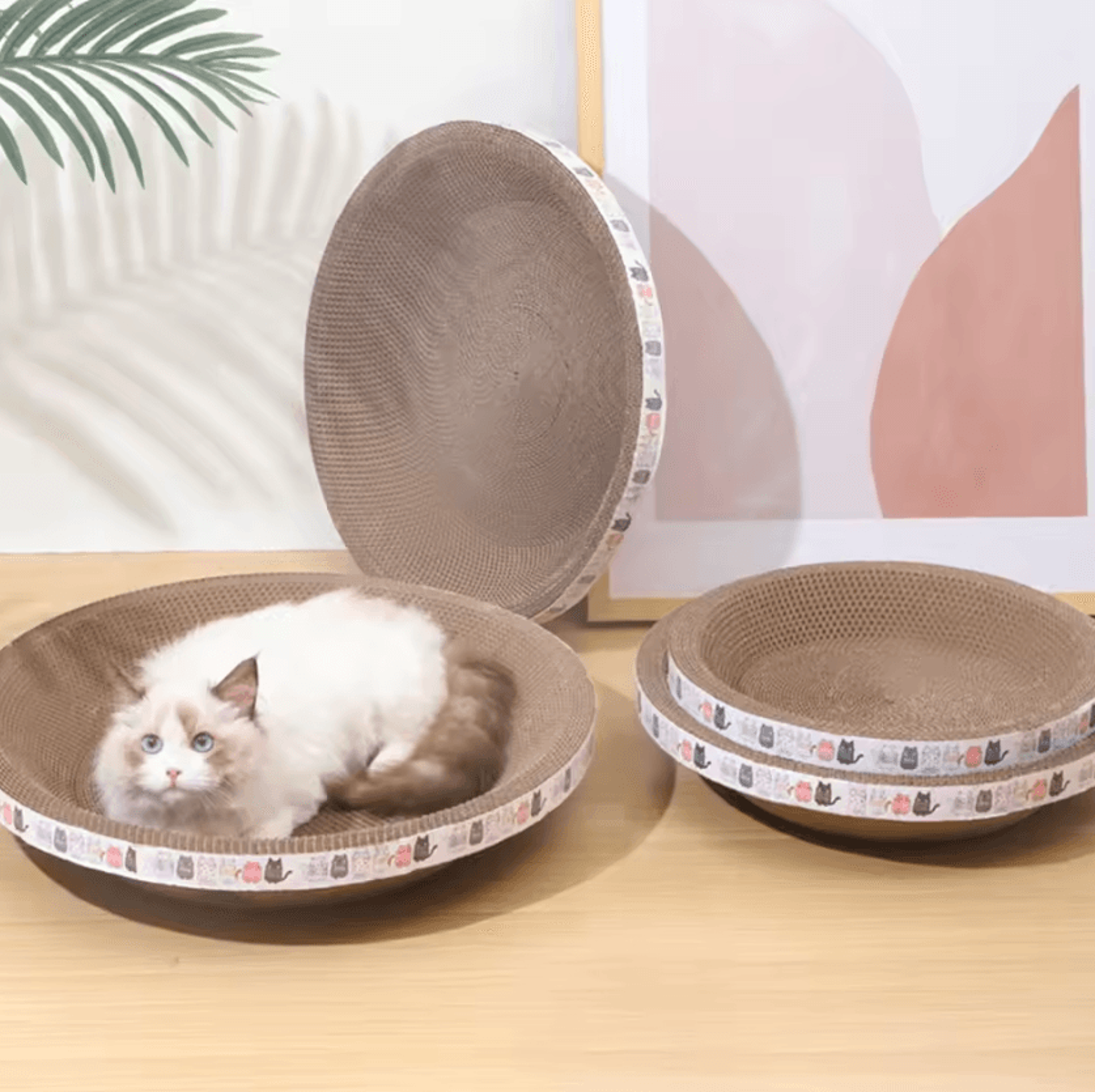 ScratchNest Corrugated Cat Scratcher Lounge Board 0
