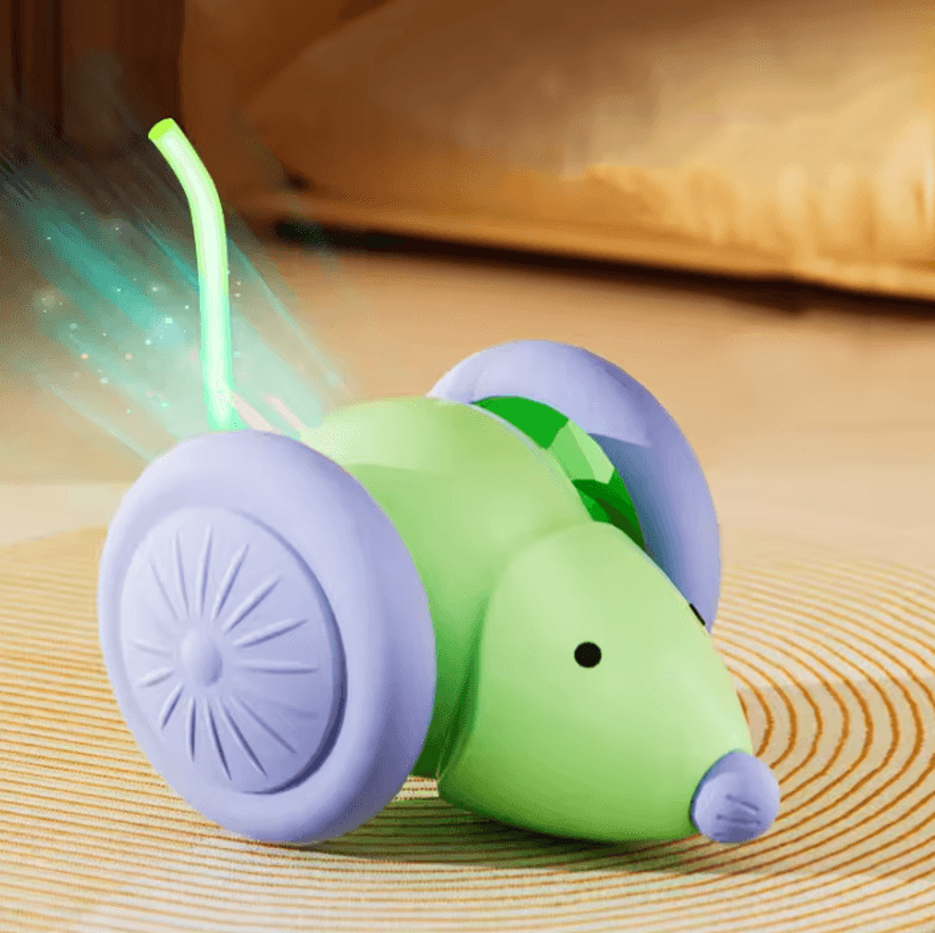 ZoomMouse Interactive Cat Toy Car  Rechargeable Smart Mouse With Obstacle Avoidance 3