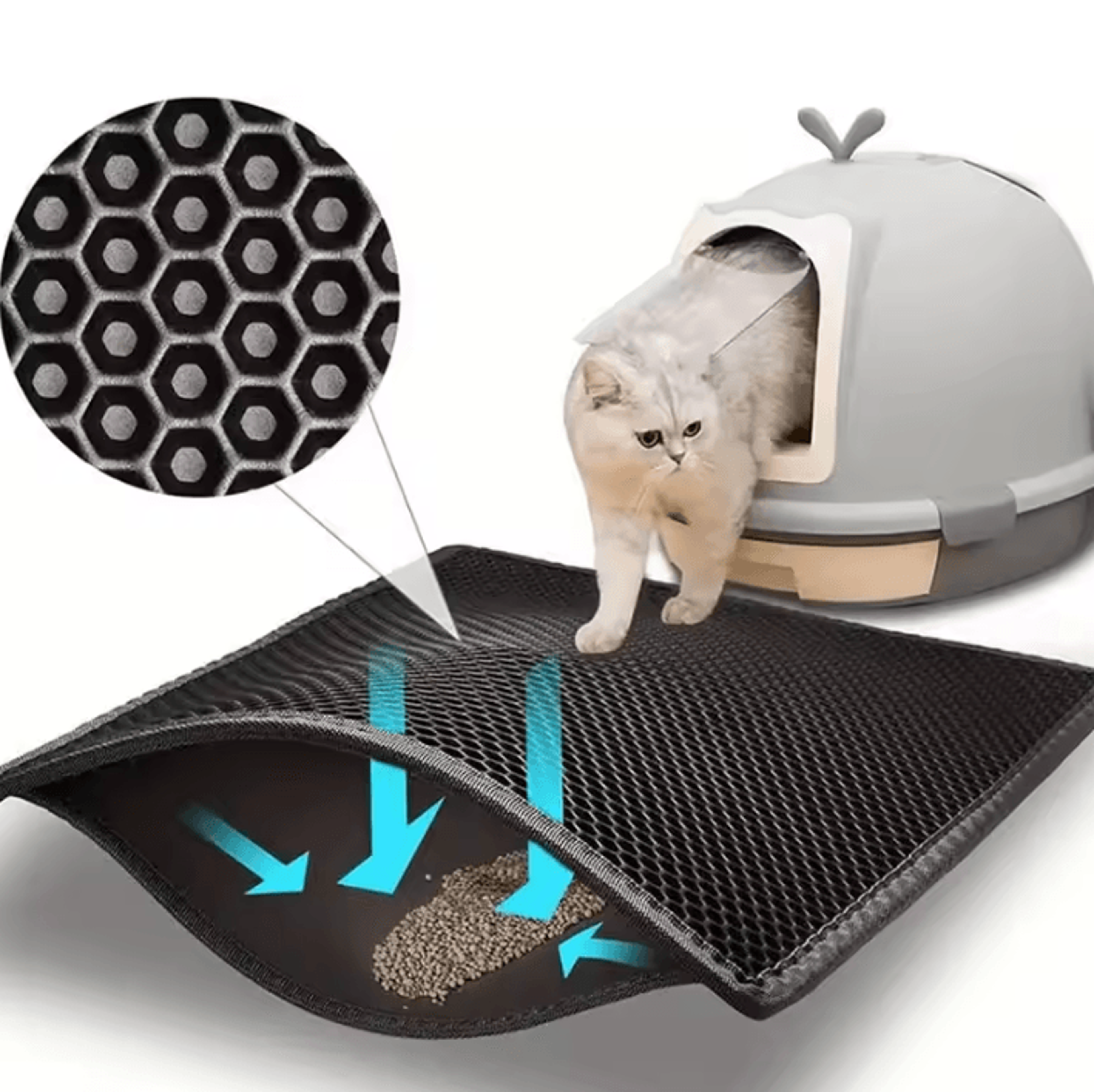 Waterproof DoubleLayer Cat Litter Trapping Mat 0
