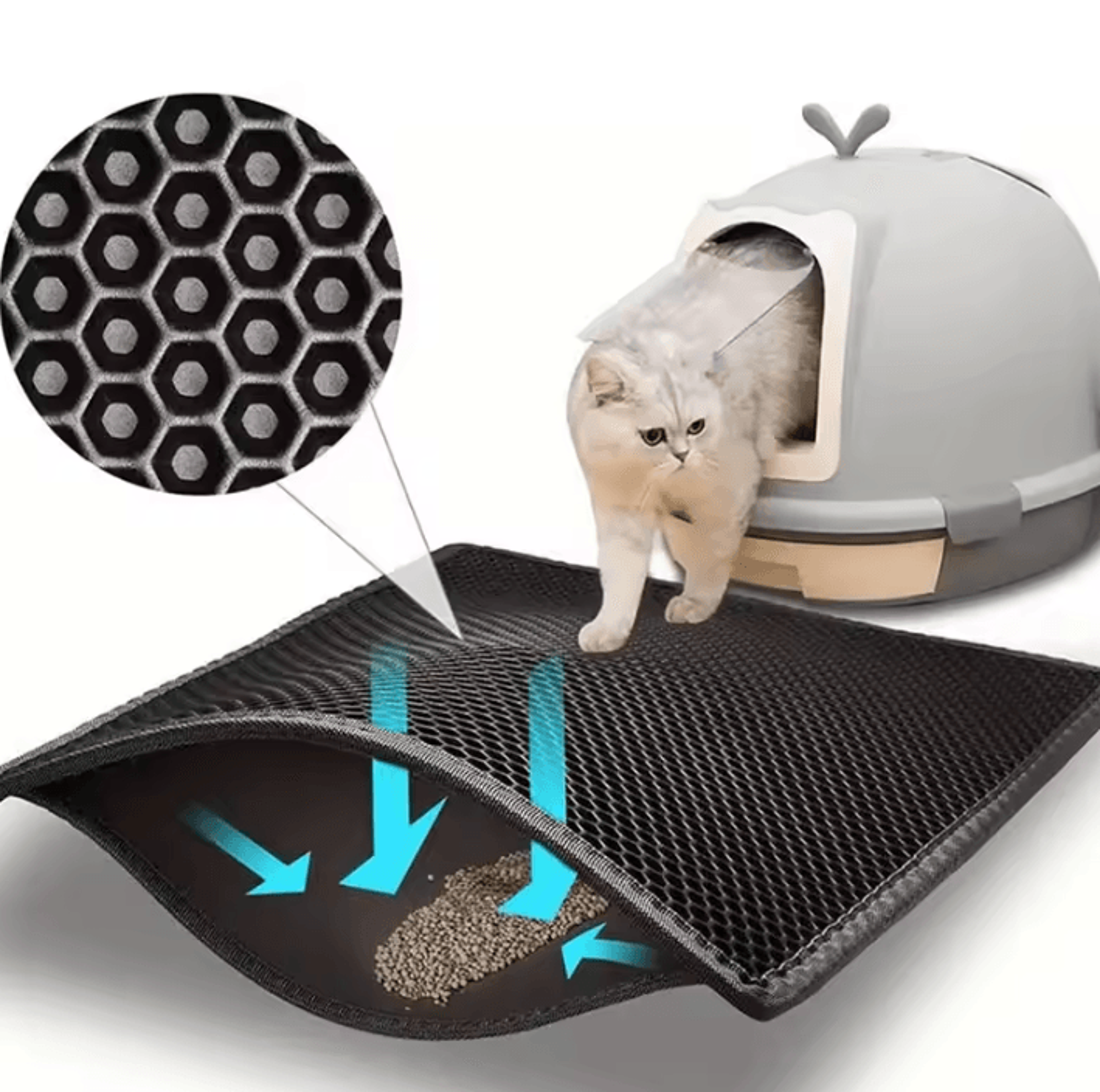 Waterproof DoubleLayer Cat Litter Trapping Mat 4