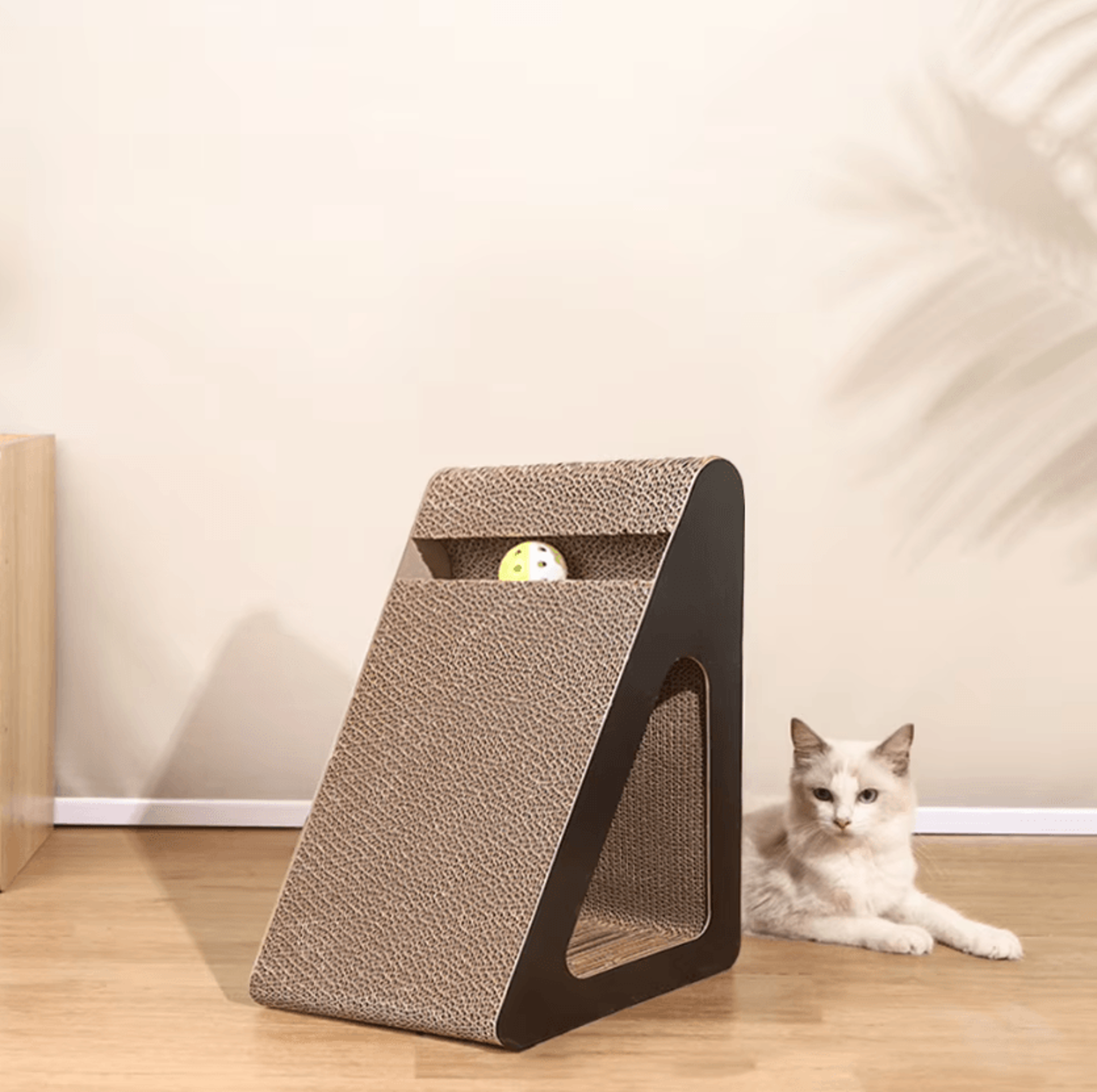 Interactive Cat Scratching Board With Rotating Ball Toy  Furniture Protection 4