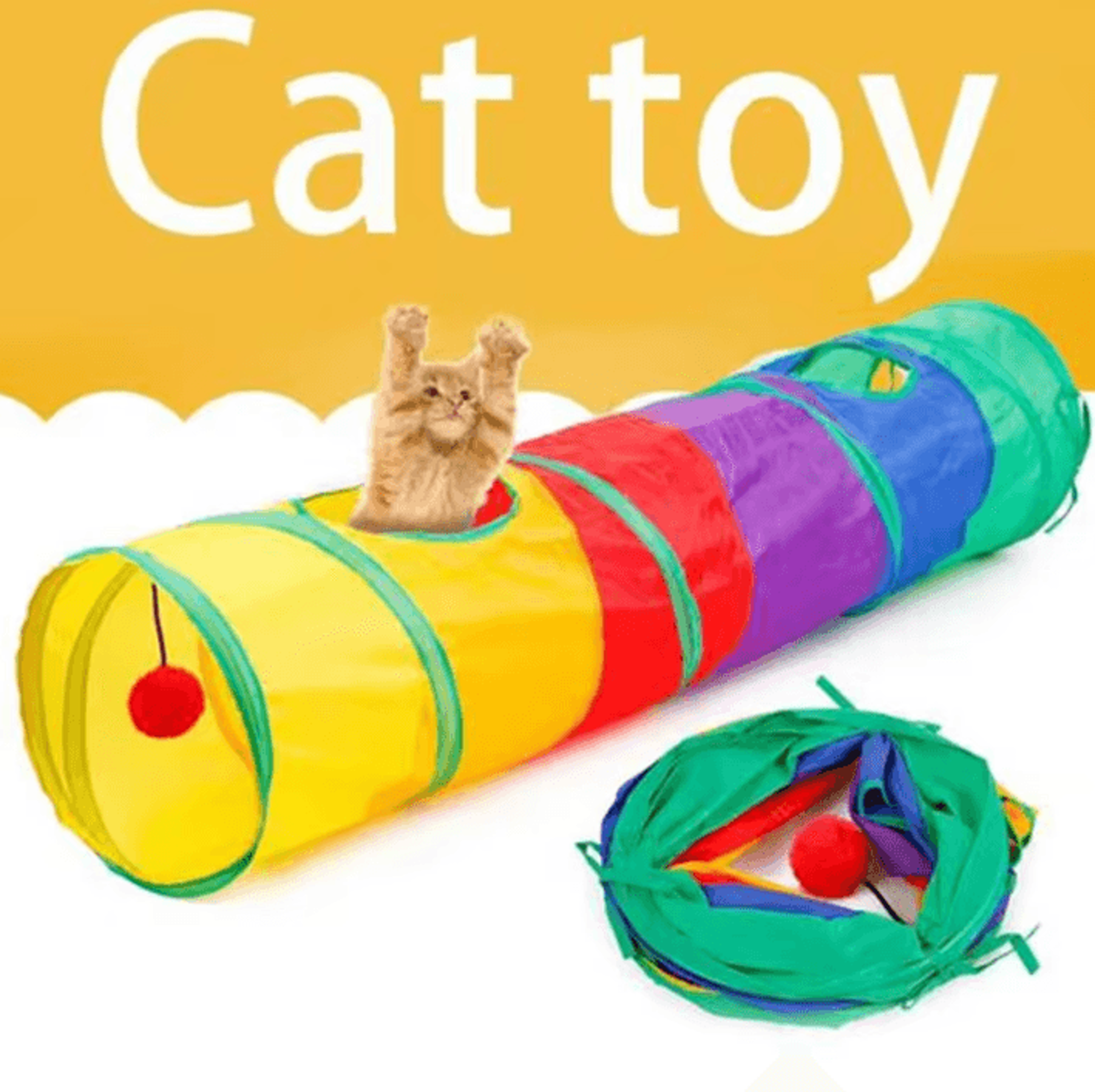 Hide  Pounce Interactive Cat Tunnel Toy For Indoor  Outdoor Play 0