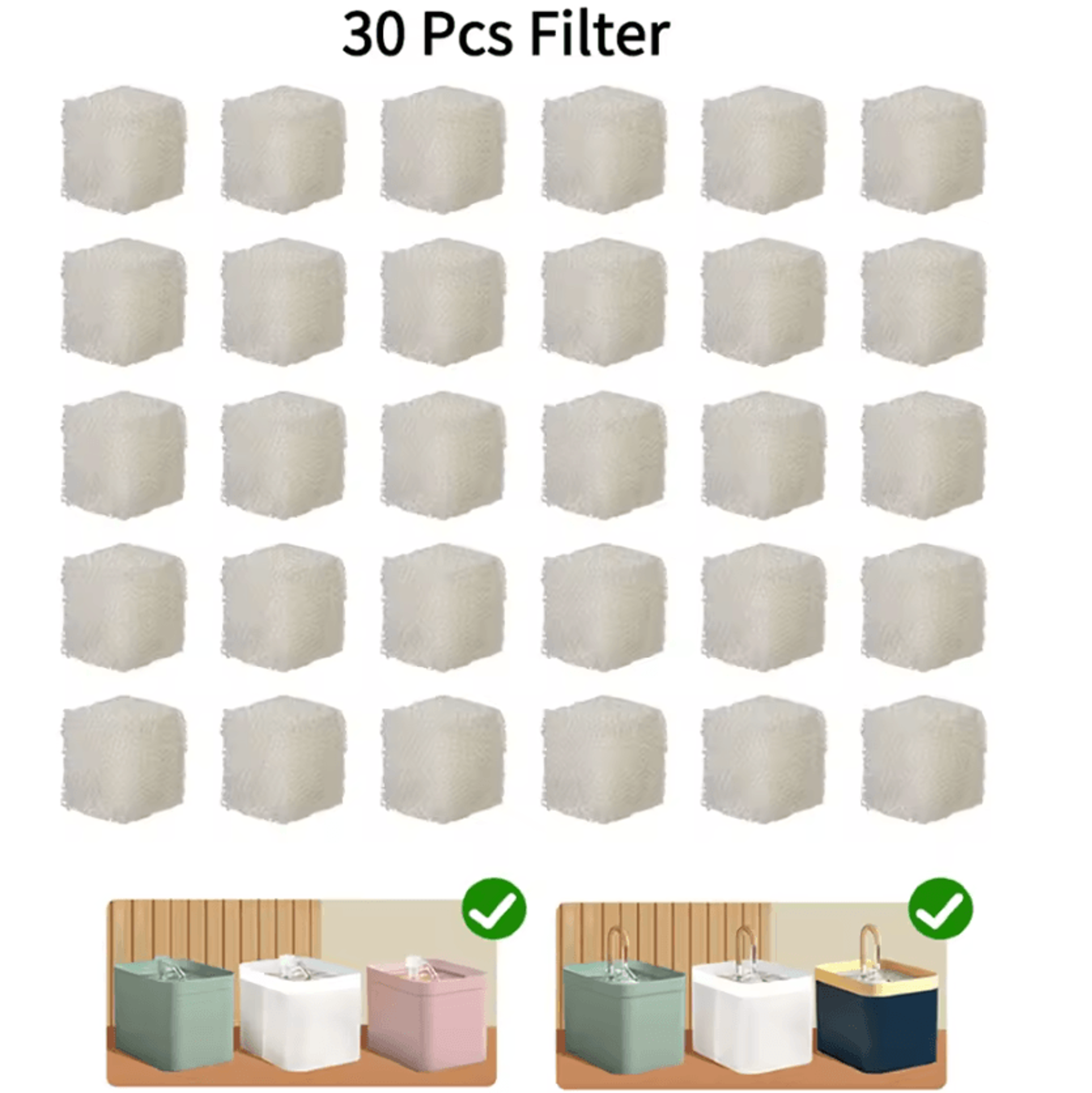 PureFlow Pet Water Fountain Replacement Filter Sponge 6