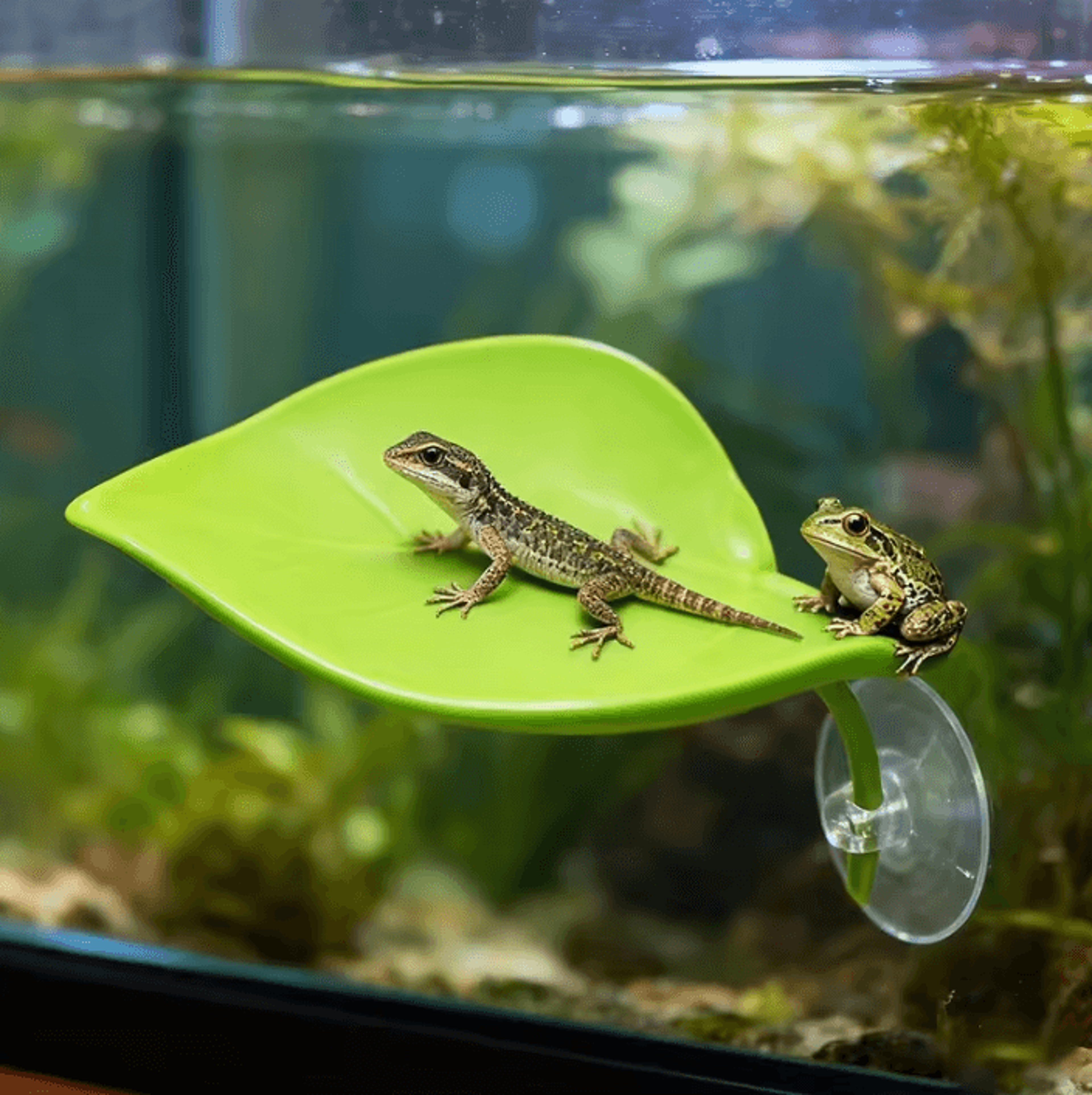 Tropical Leaf Reptile Basking Platform For Geckos  Frogs 0