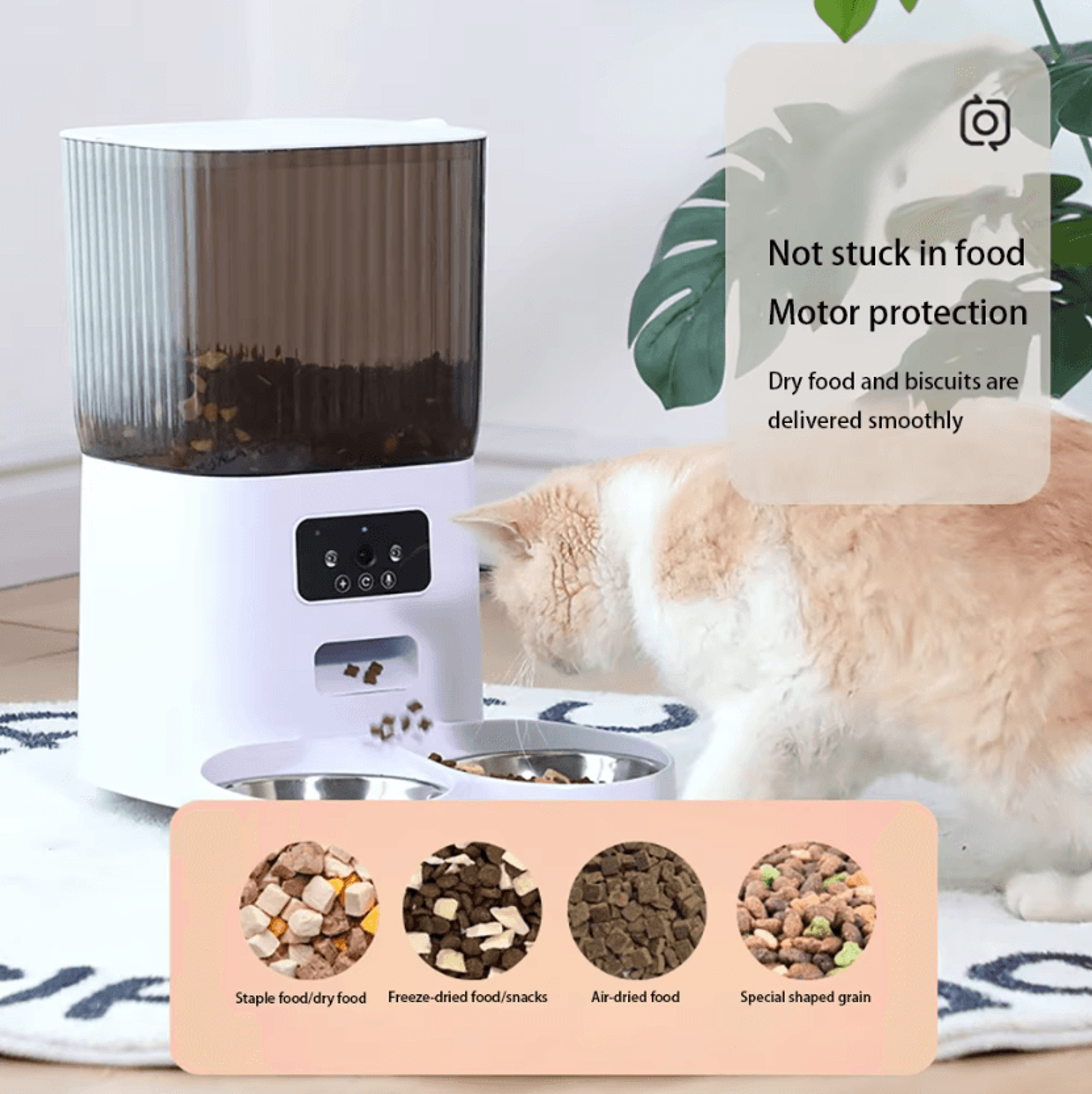 Smart 5L Automatic Pet Feeder With Camera  WiFi Control 1