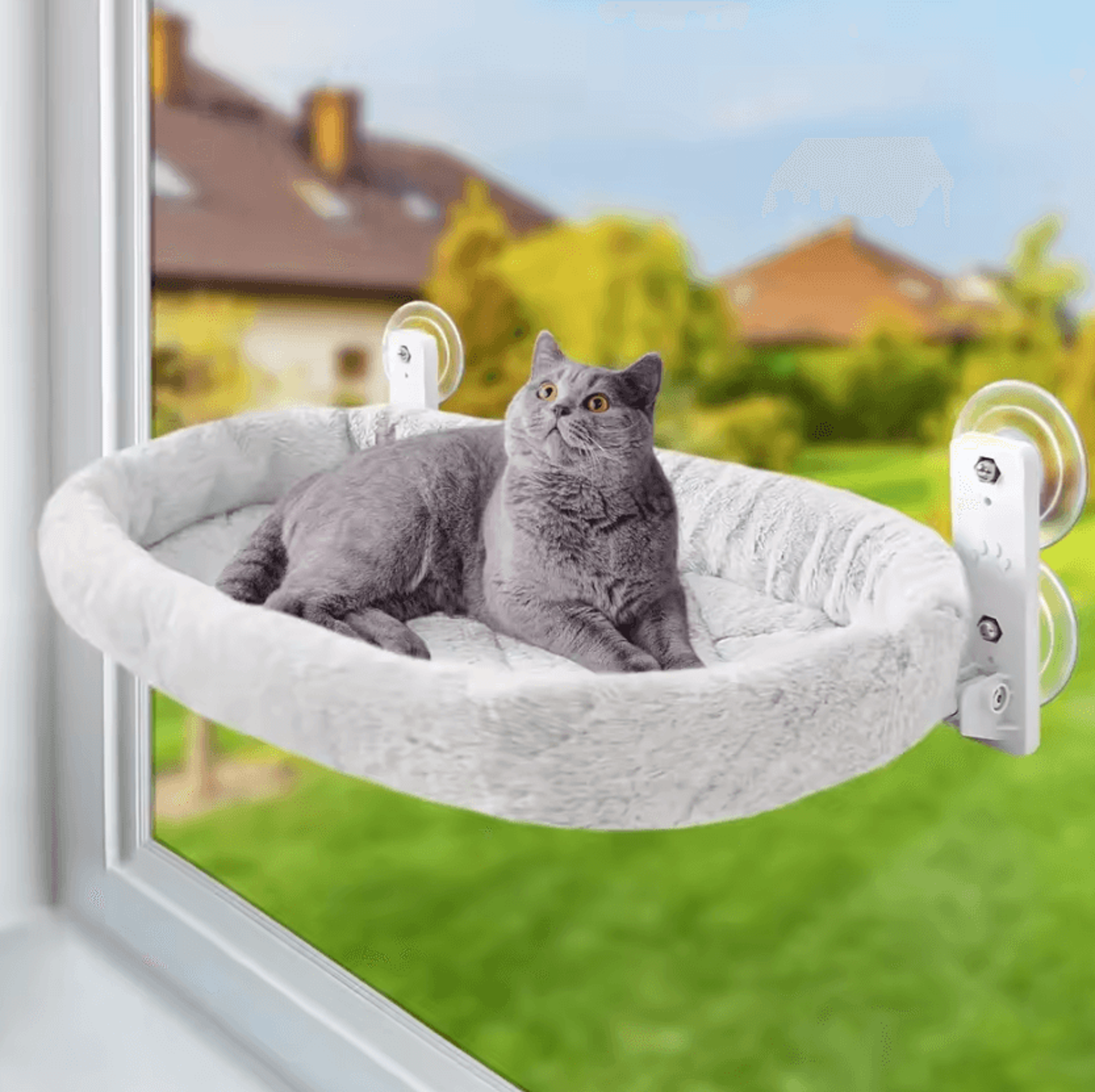 Foldable Cat Window Hammock Bed With Strong Suction Cups 4