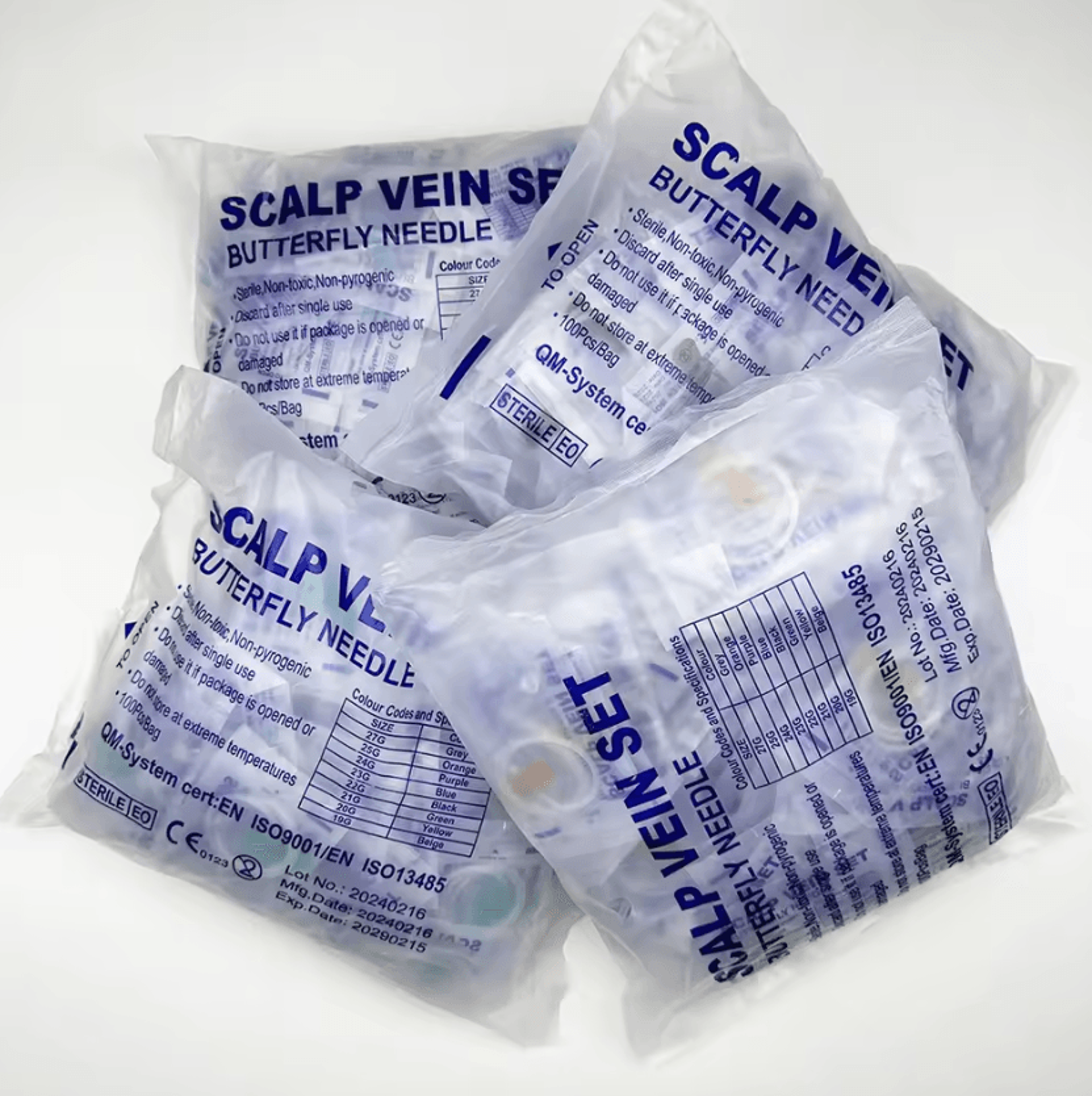 100PCS Disposable Veterinary Butterfly Infusion Needles 0