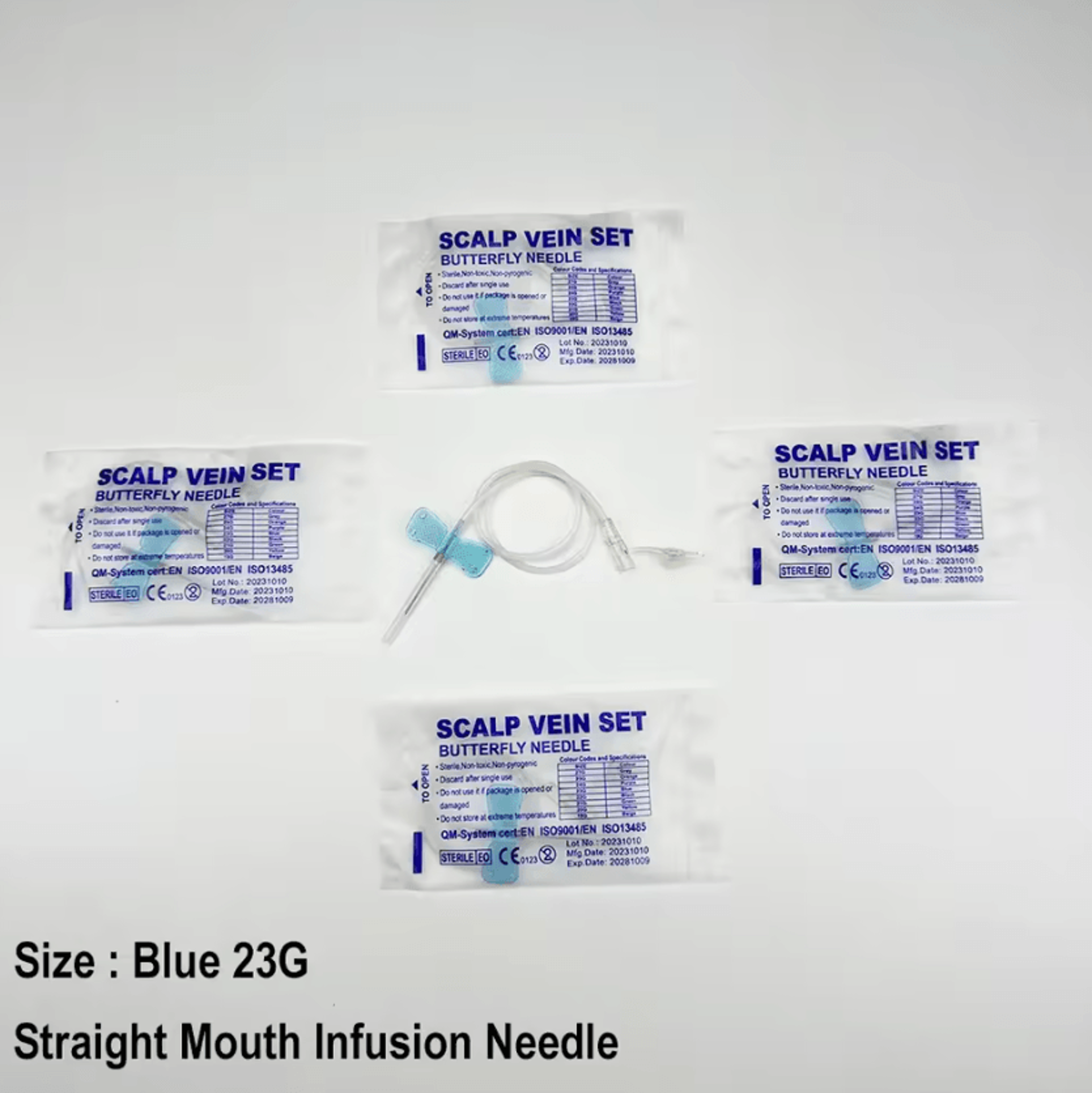 100PCS Disposable Veterinary Butterfly Infusion Needles 2