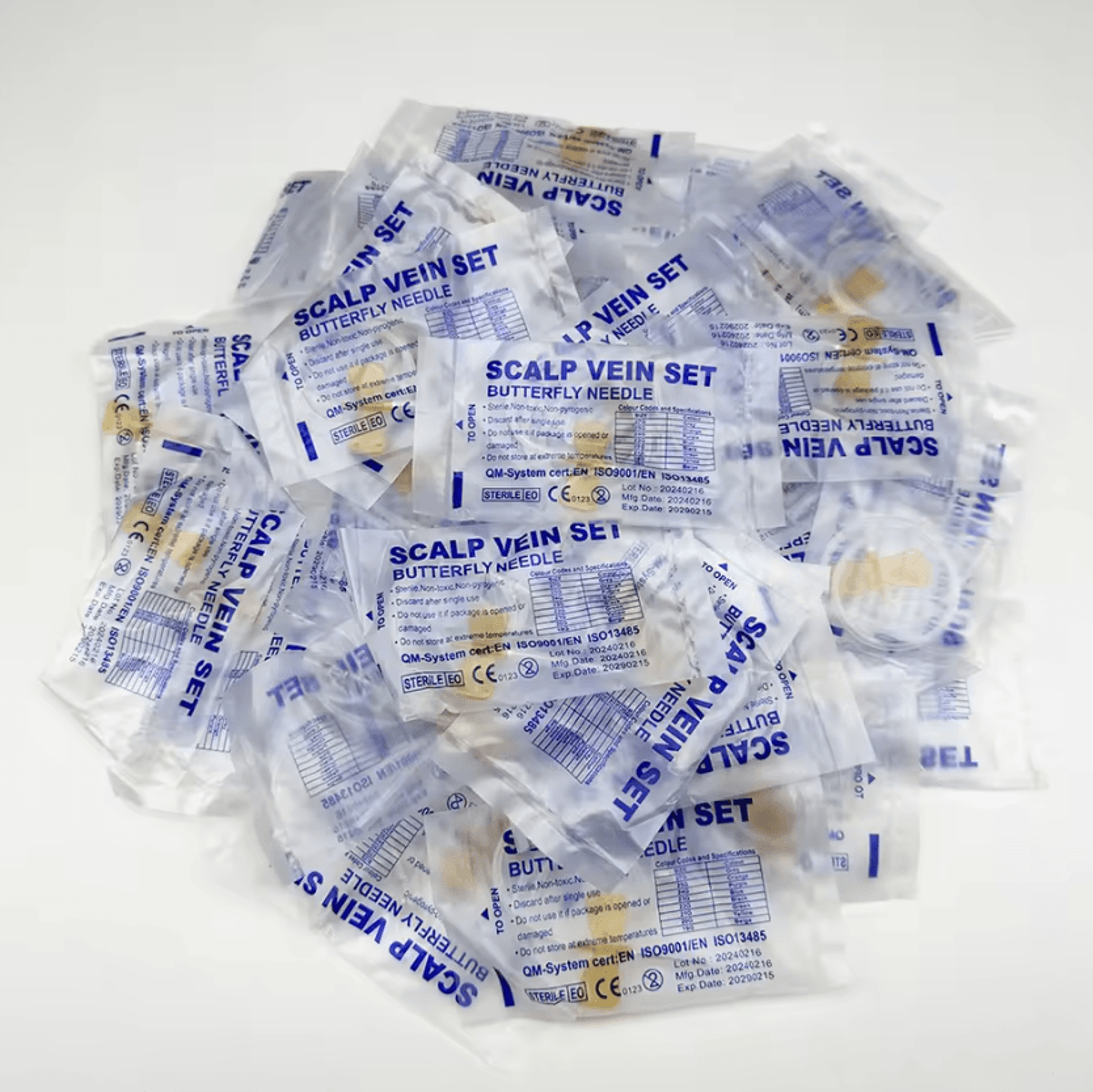 100PCS Disposable Veterinary Butterfly Infusion Needles 3