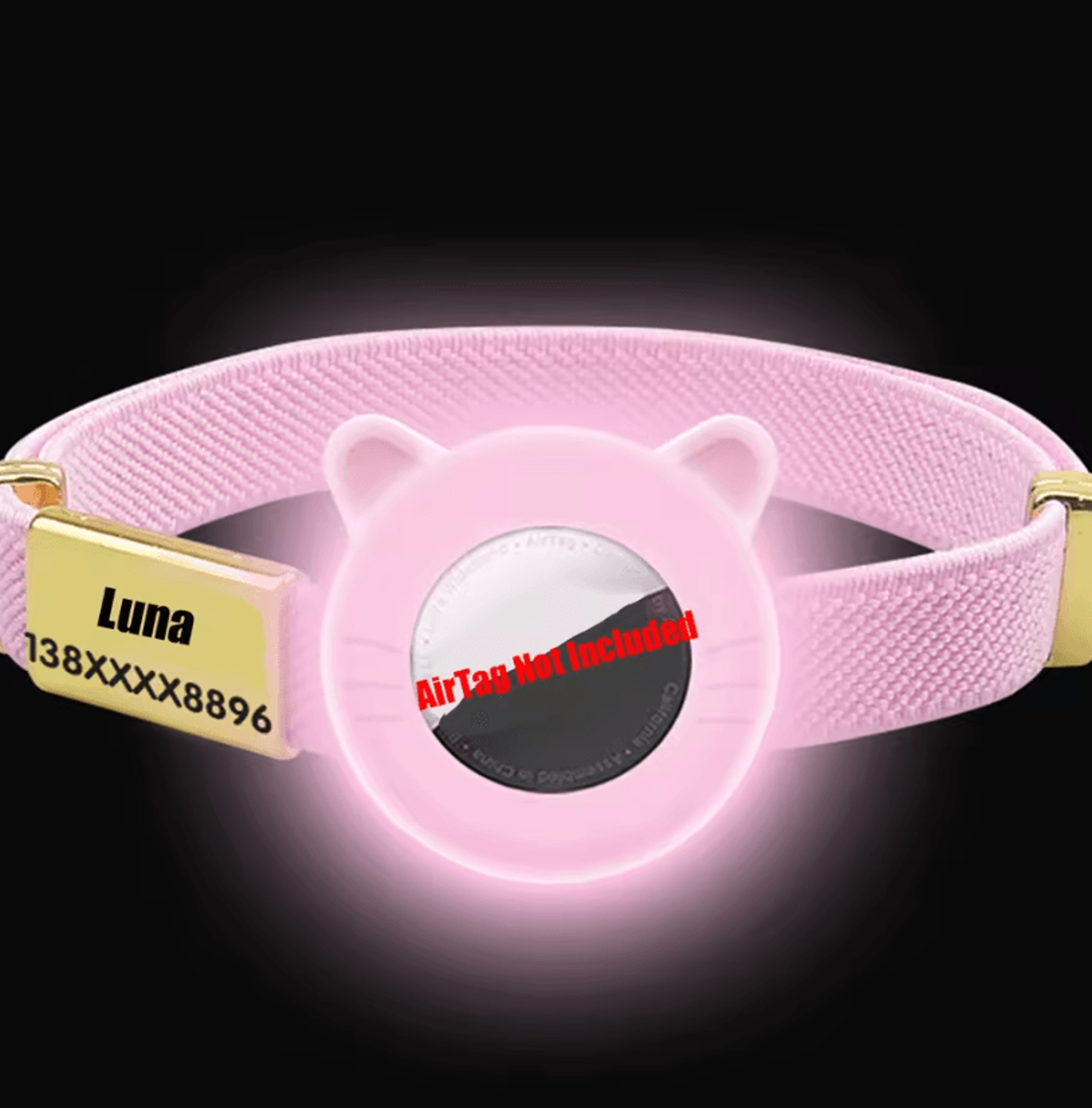 Breakaway AirTag Cat Collar With GPS Holder  Custom Name Tag 16