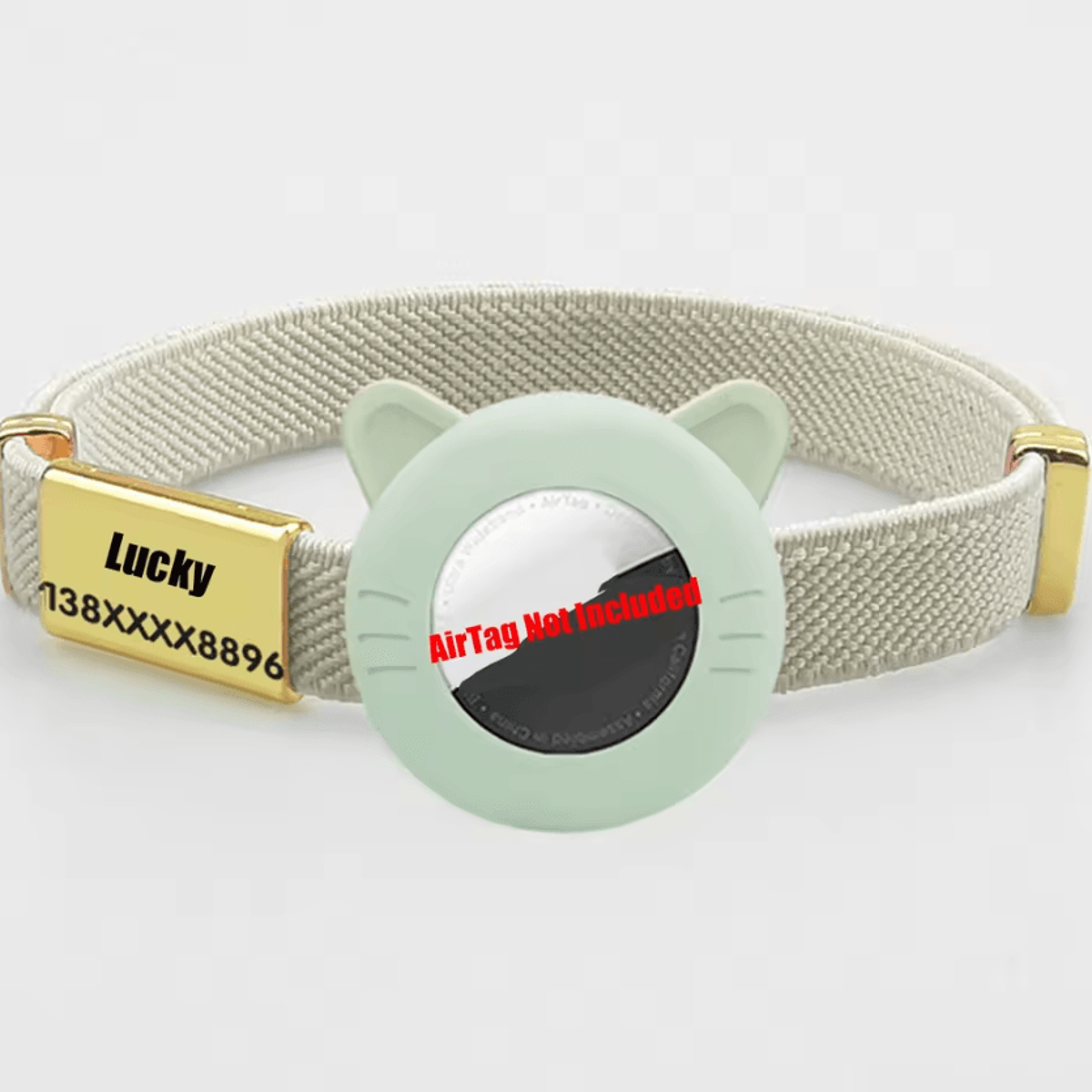 Breakaway AirTag Cat Collar With GPS Holder  Custom Name Tag 7