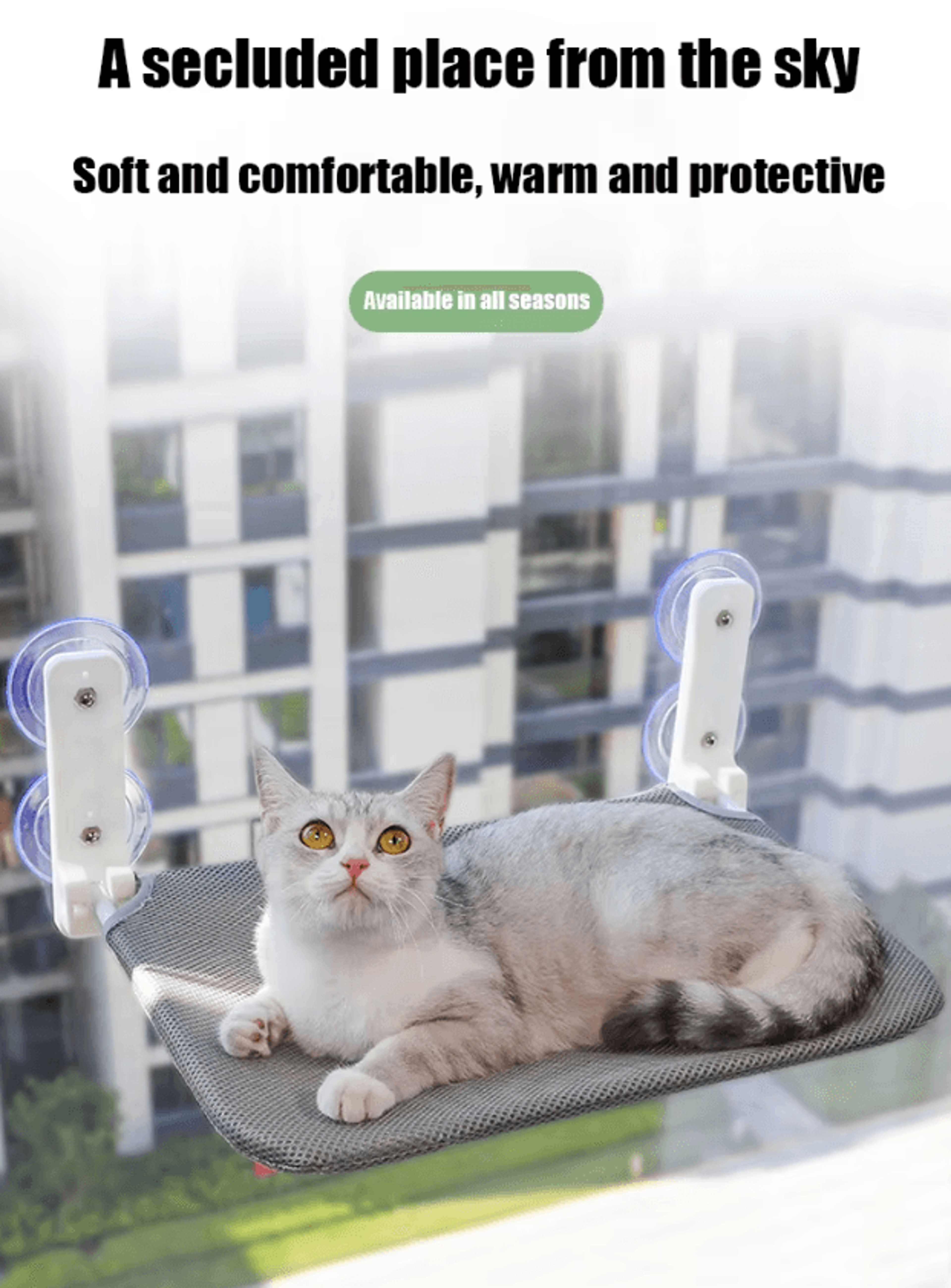 SkyLounge Foldable Window Cat Hammock 3