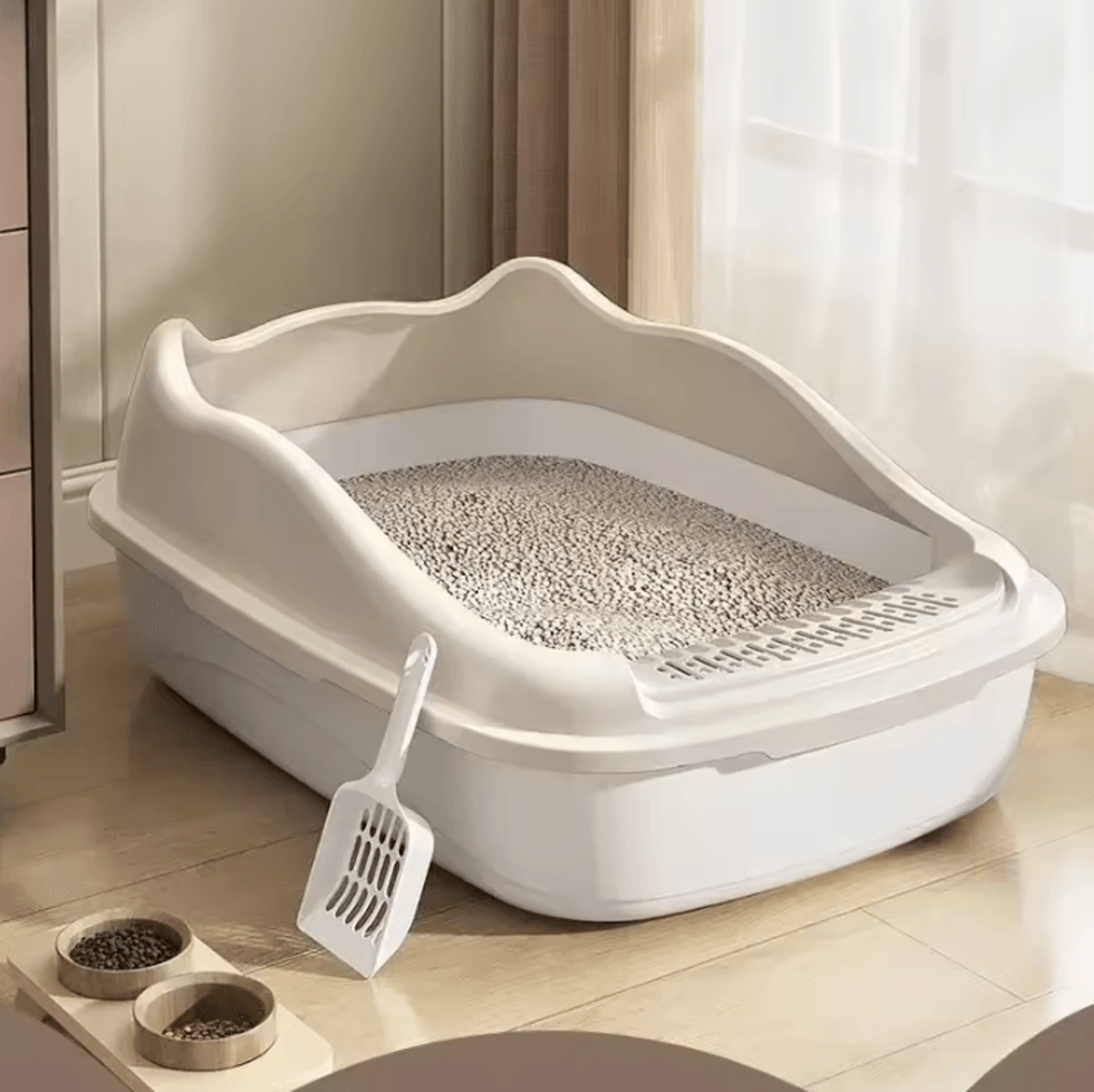 SplashGuard Small Cat Litter Box For Kittens  Indoor Cats 1