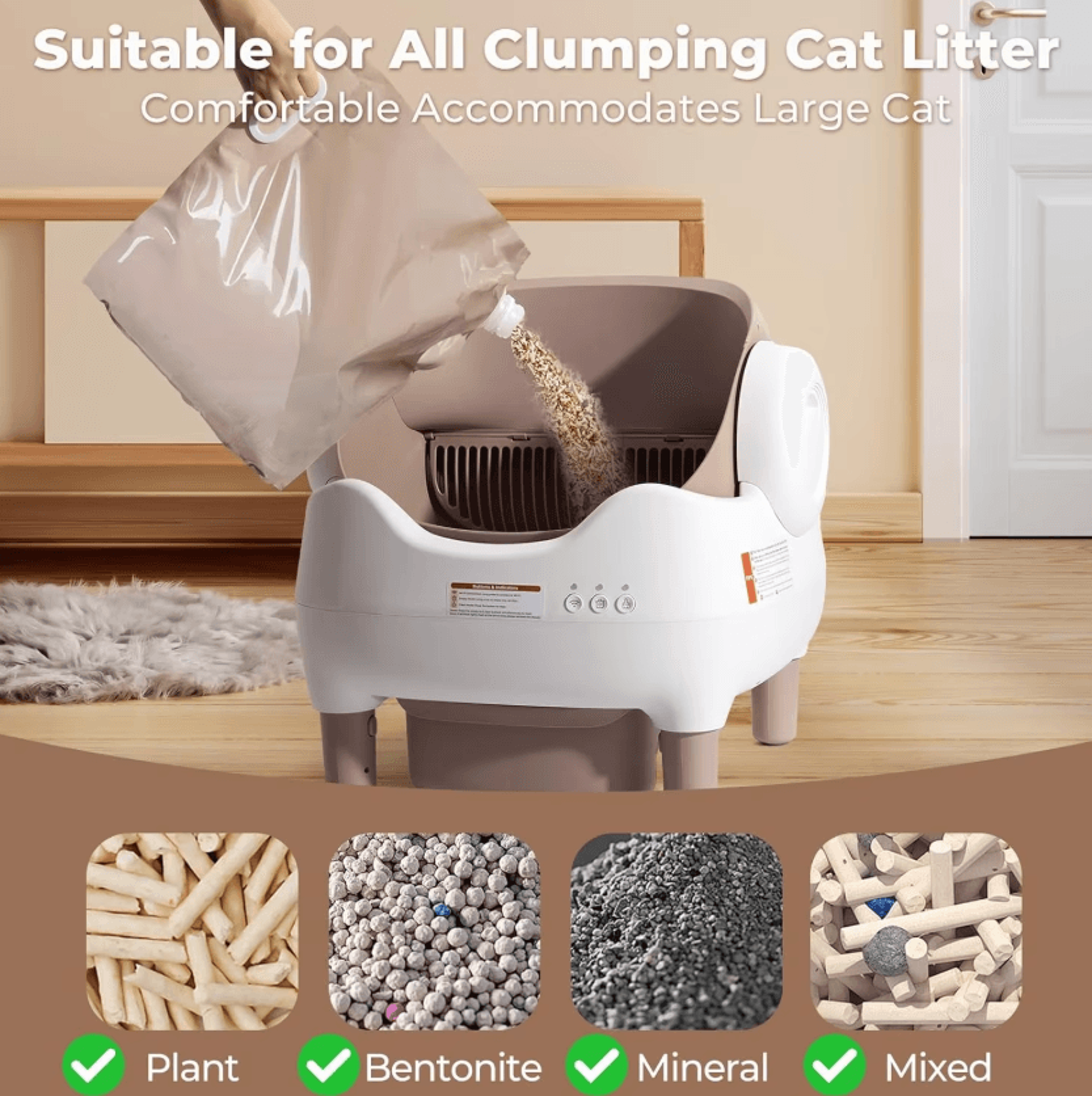 SmartClean OpenTop Automatic SelfCleaning Cat Litter Box 3