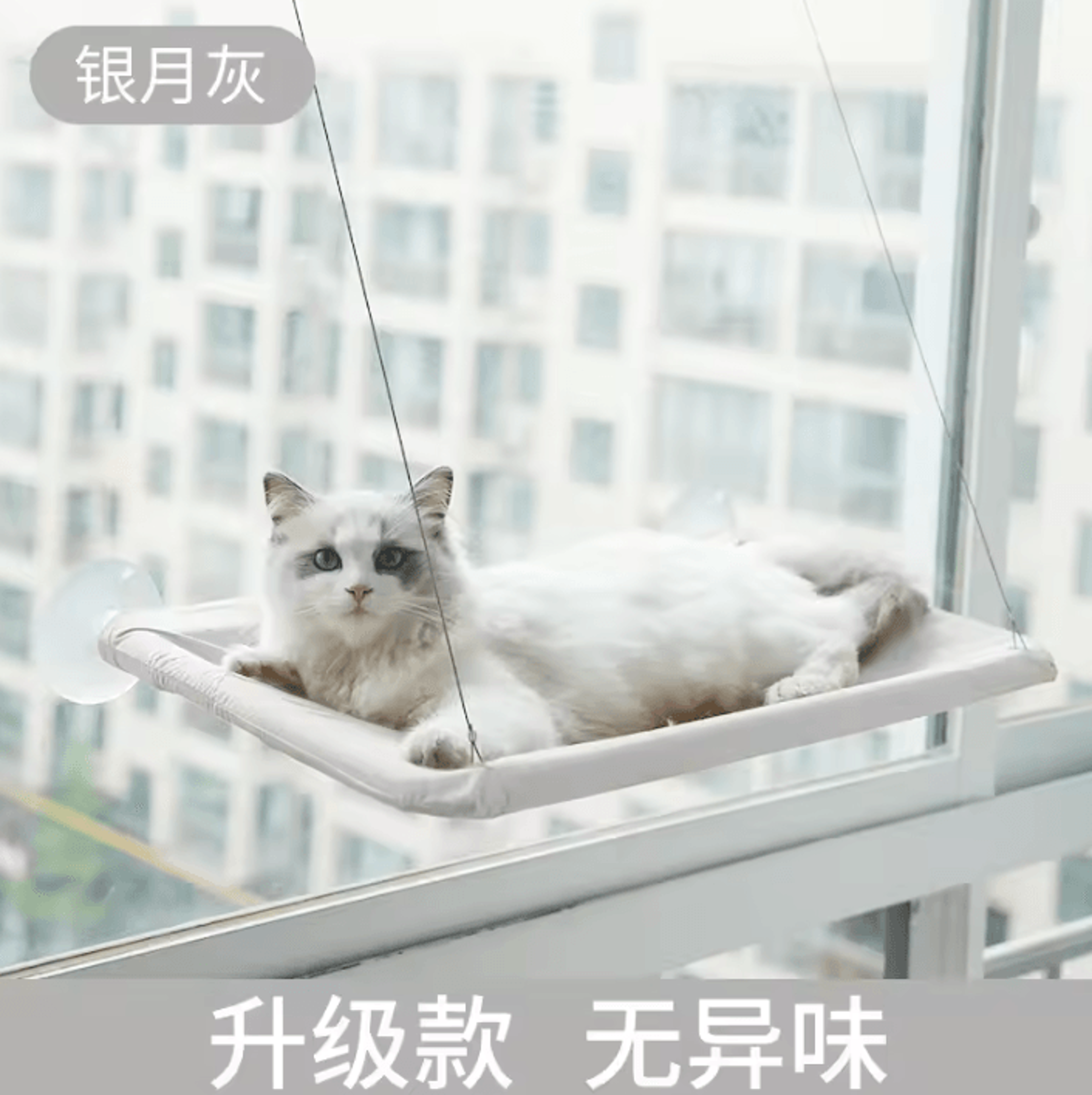 HeavyDuty Window Cat Hammock Bed With Sunny Perch Mount 5