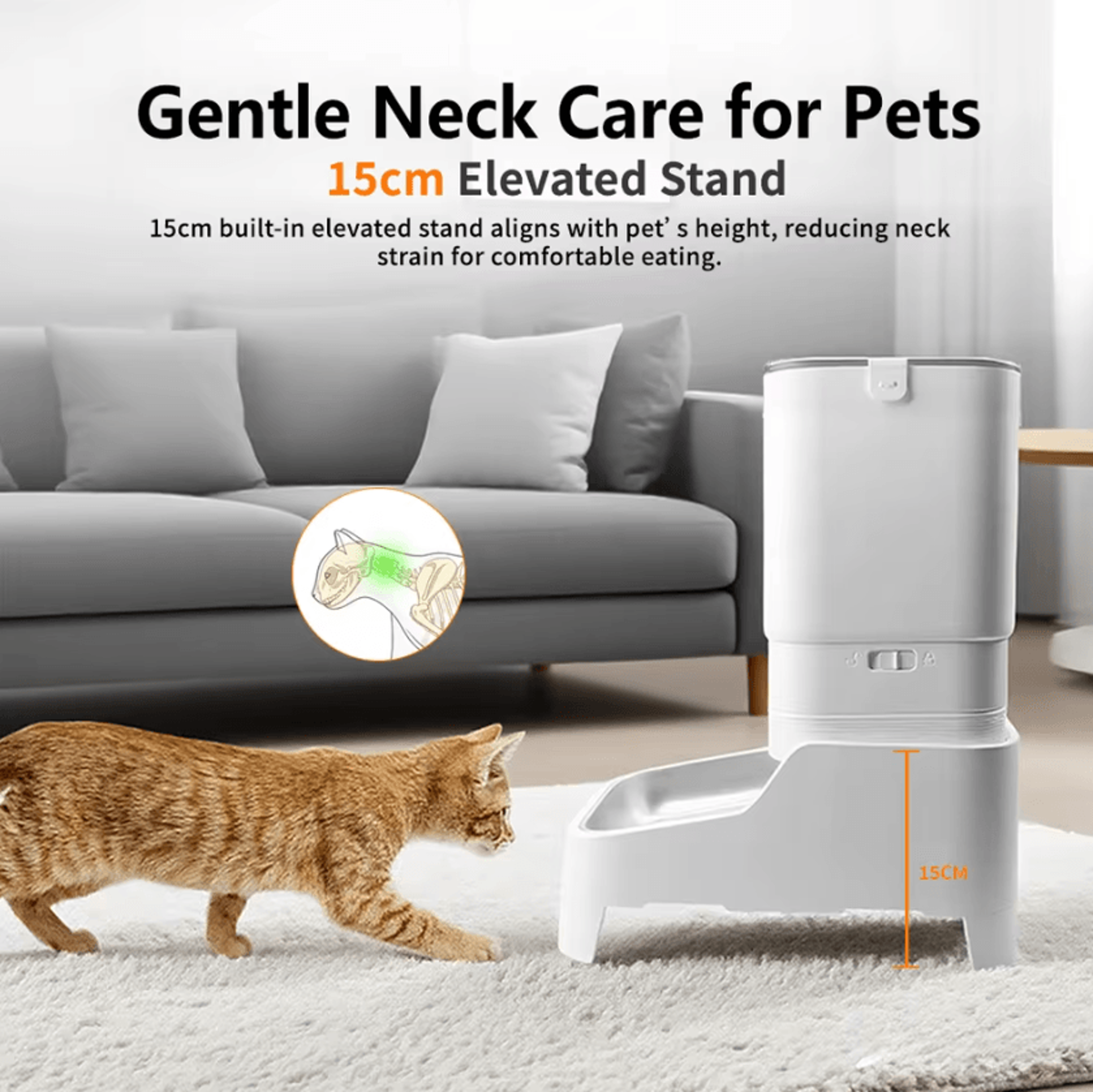 Smart Automatic Pet Feeder With 1080P HD Camera  App Control 3