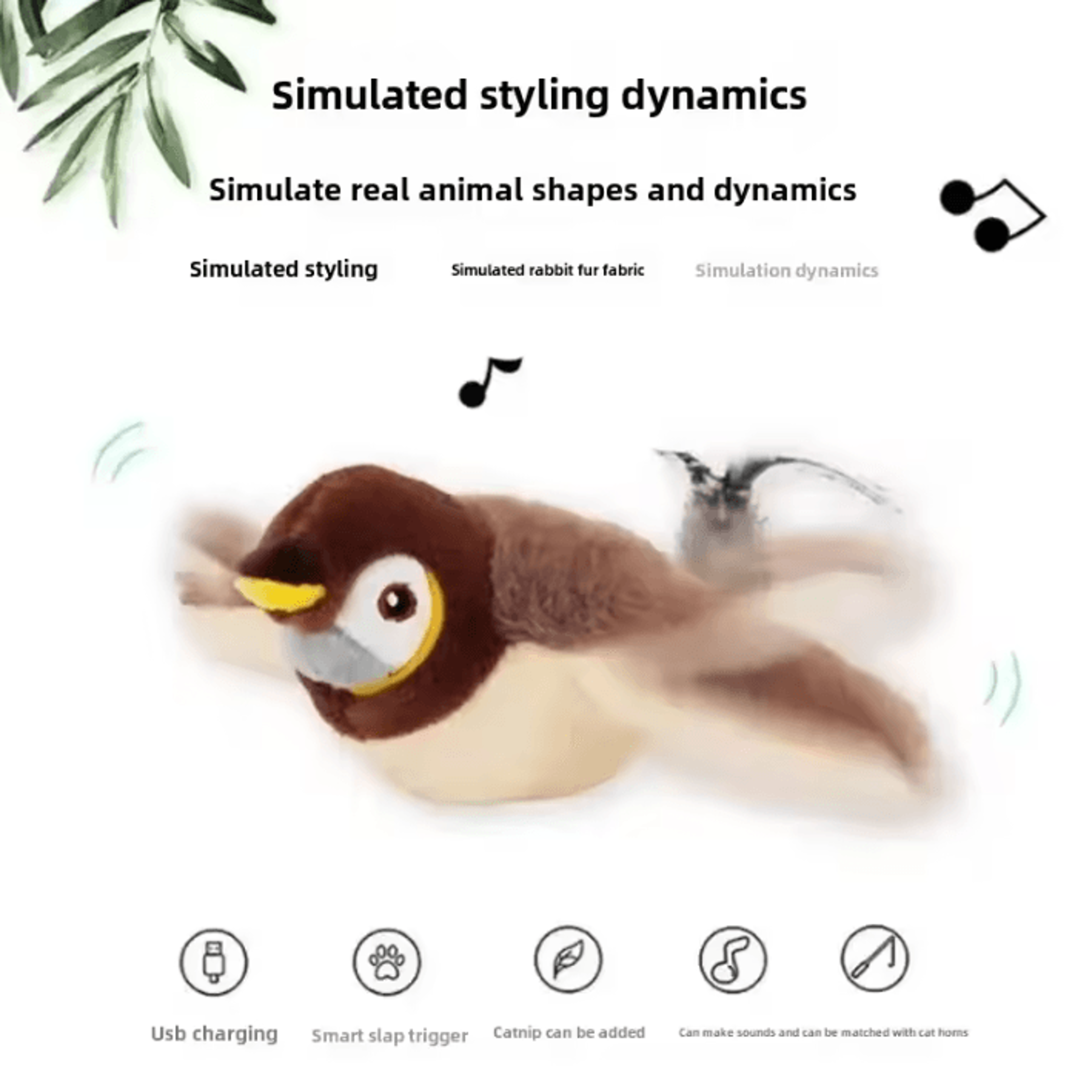 FlutterChirp Interactive Catnip Bird Toy 4