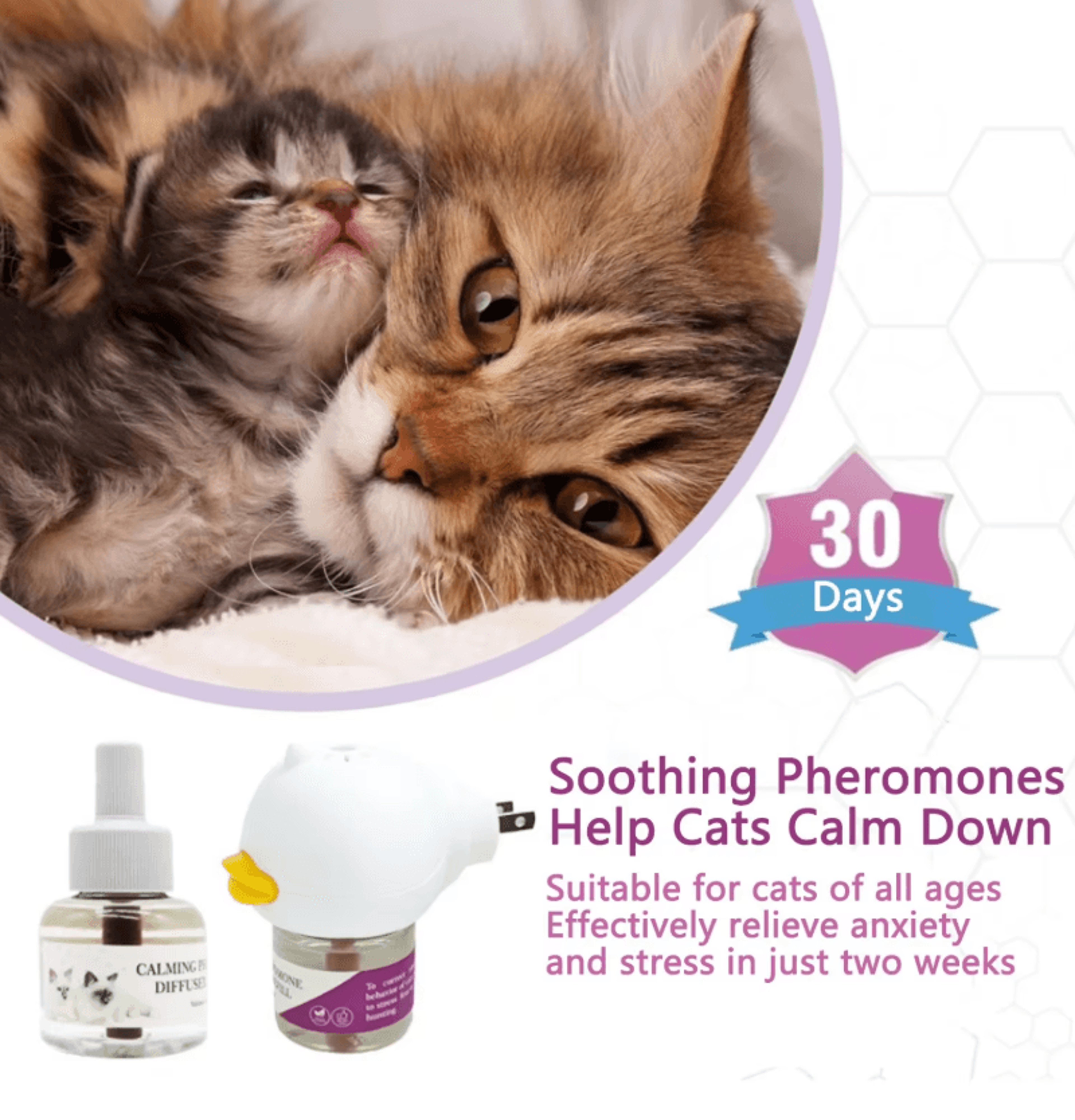 CalmPaws Cat Pheromone Diffuser  Spray Kit For Stress Relief 1