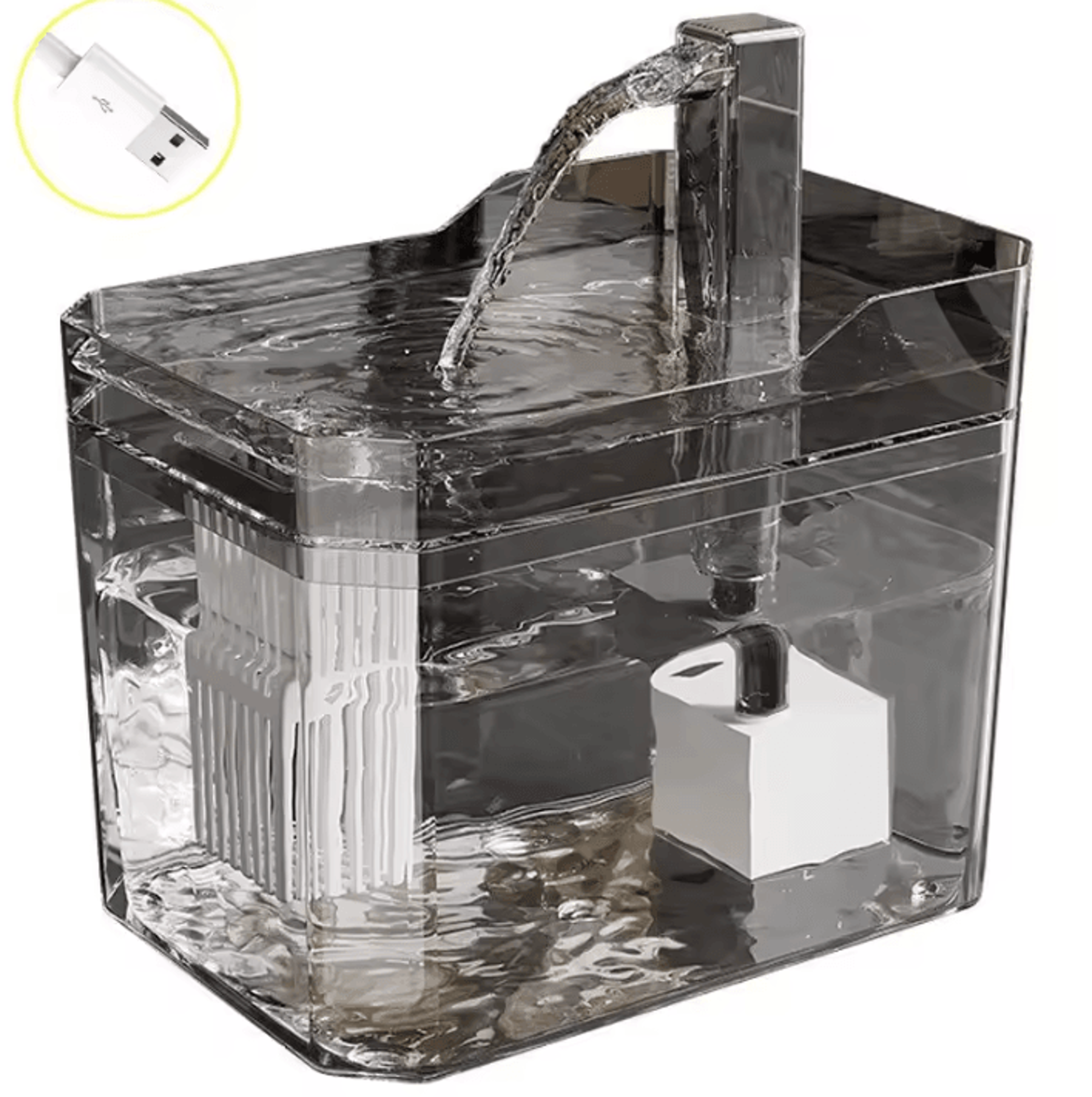ClearFlow USB Cat Water Fountain  Automatic Filtered Pet Water Dispenser With AntiDry Protection 3