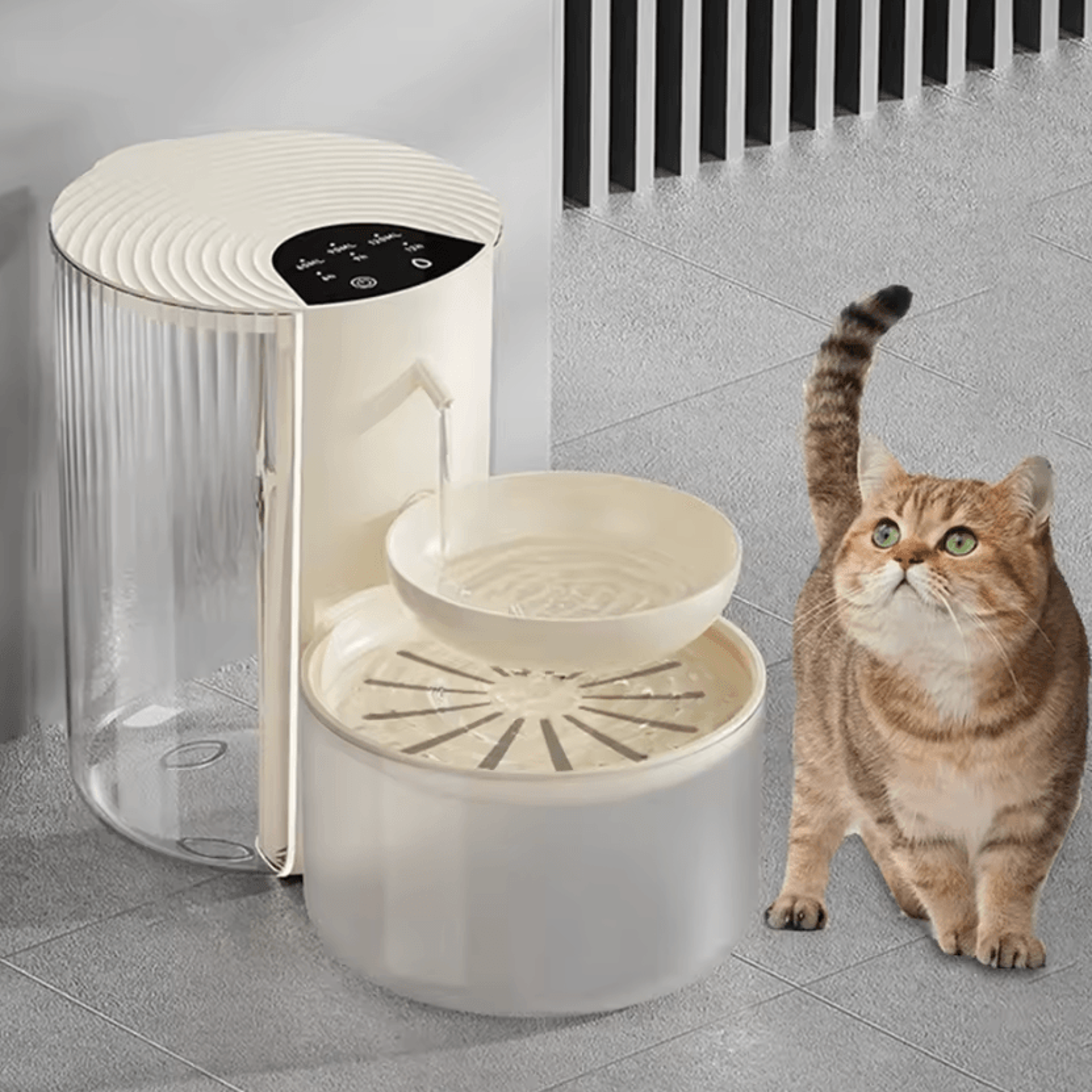 PureFlow Smart Pet Water Dispenser  Large Capacity Clean  Dirty Water Separation Fountain 1