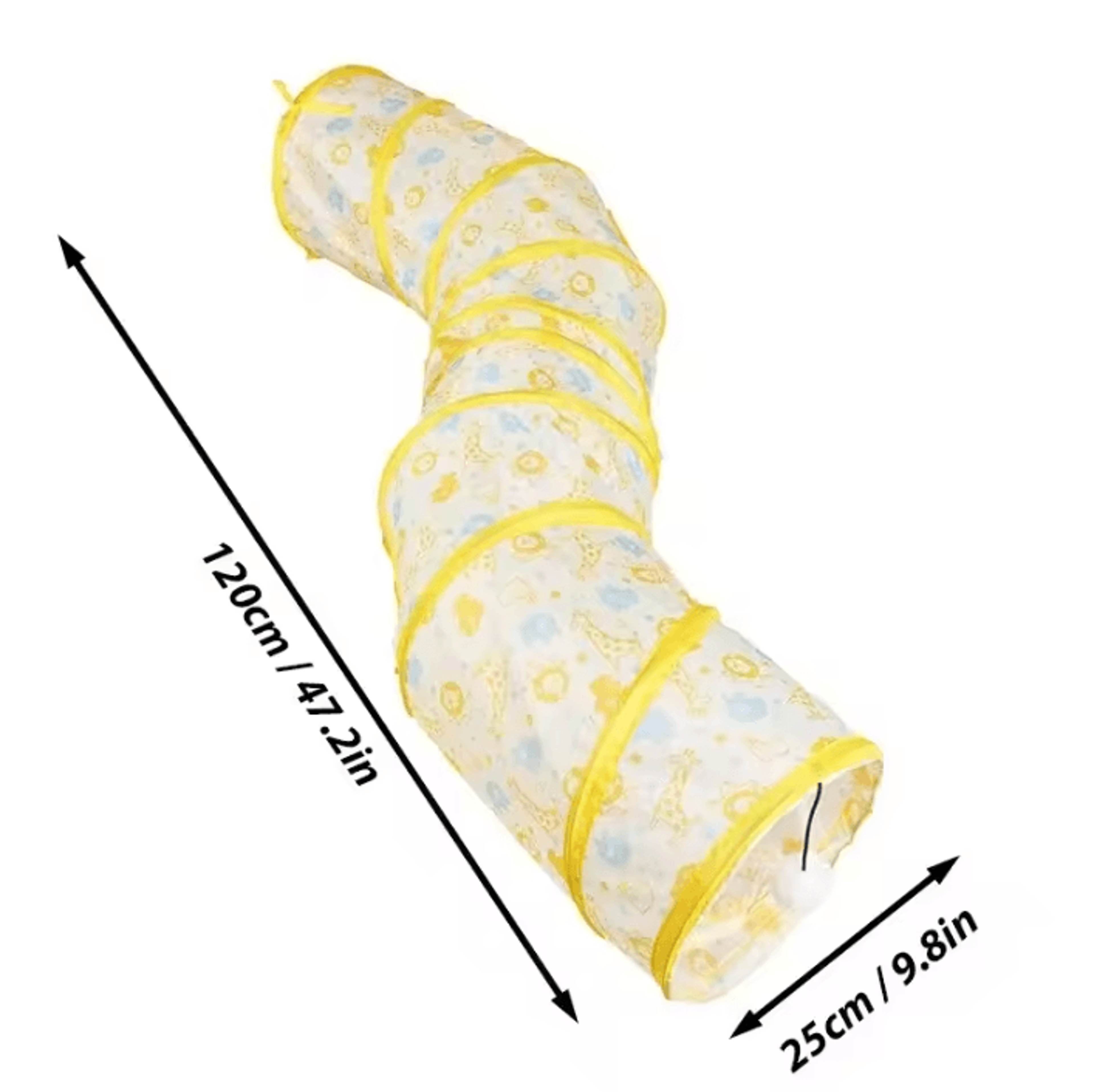 TwistTunnel Collapsible SShape Cat Play Tunnel 5