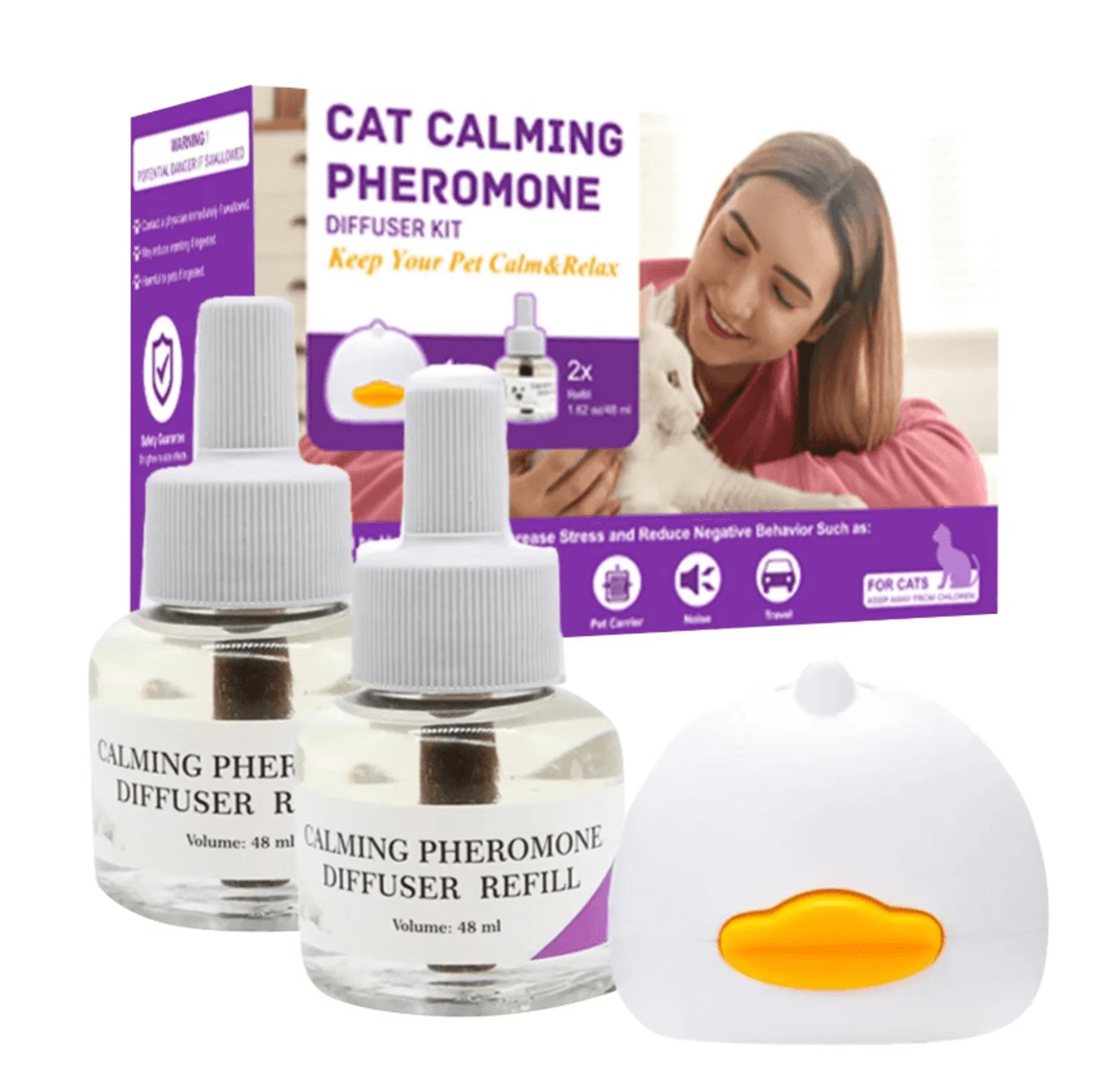 CalmiPaws Cat Pheromone Diffuser Starter Kit For Stress Relief  Relaxation 0
