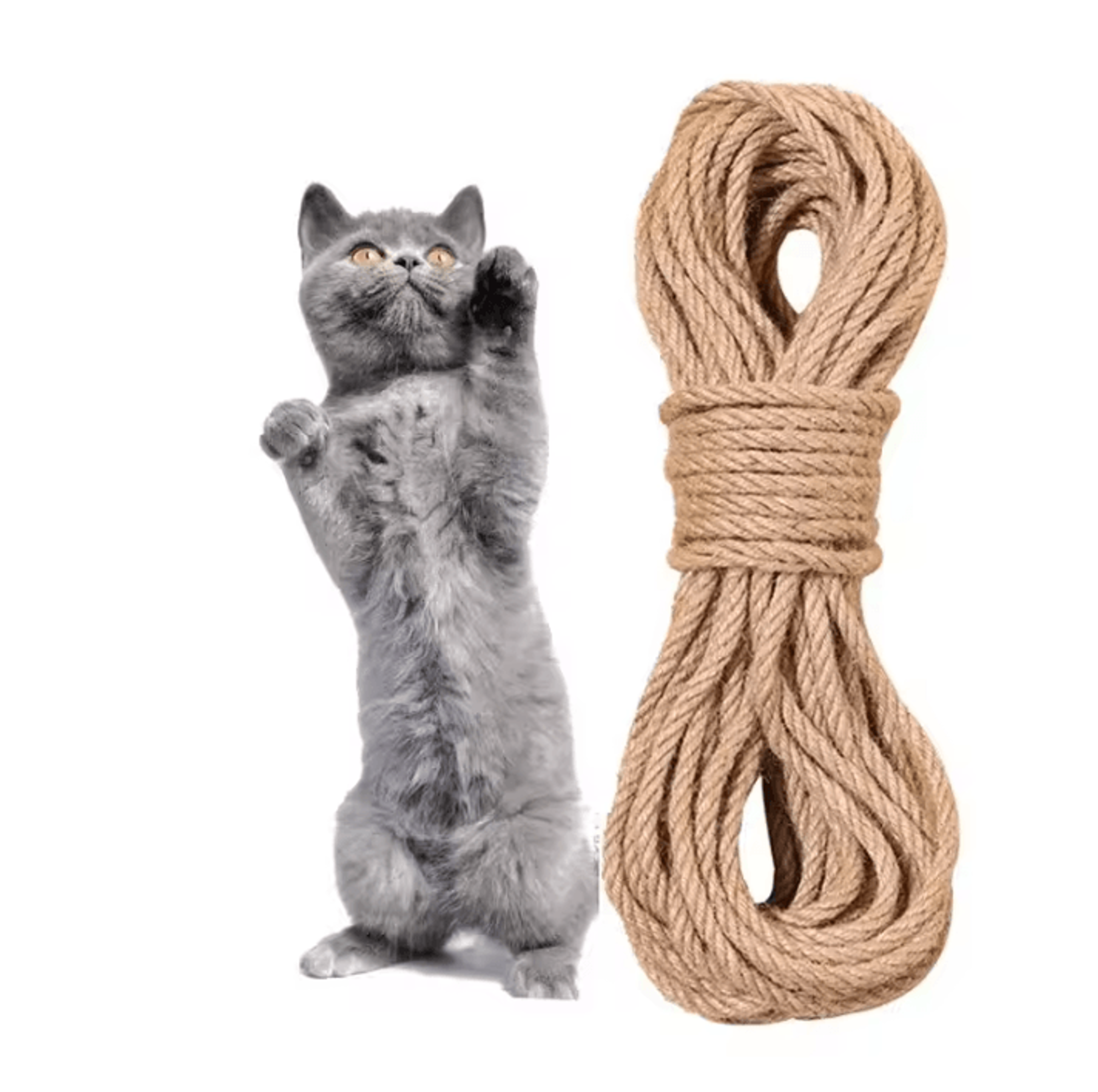 ClawGuard Natural Sisal Rope For Cat Trees Scratching Posts  DIY Cat Furniture 0