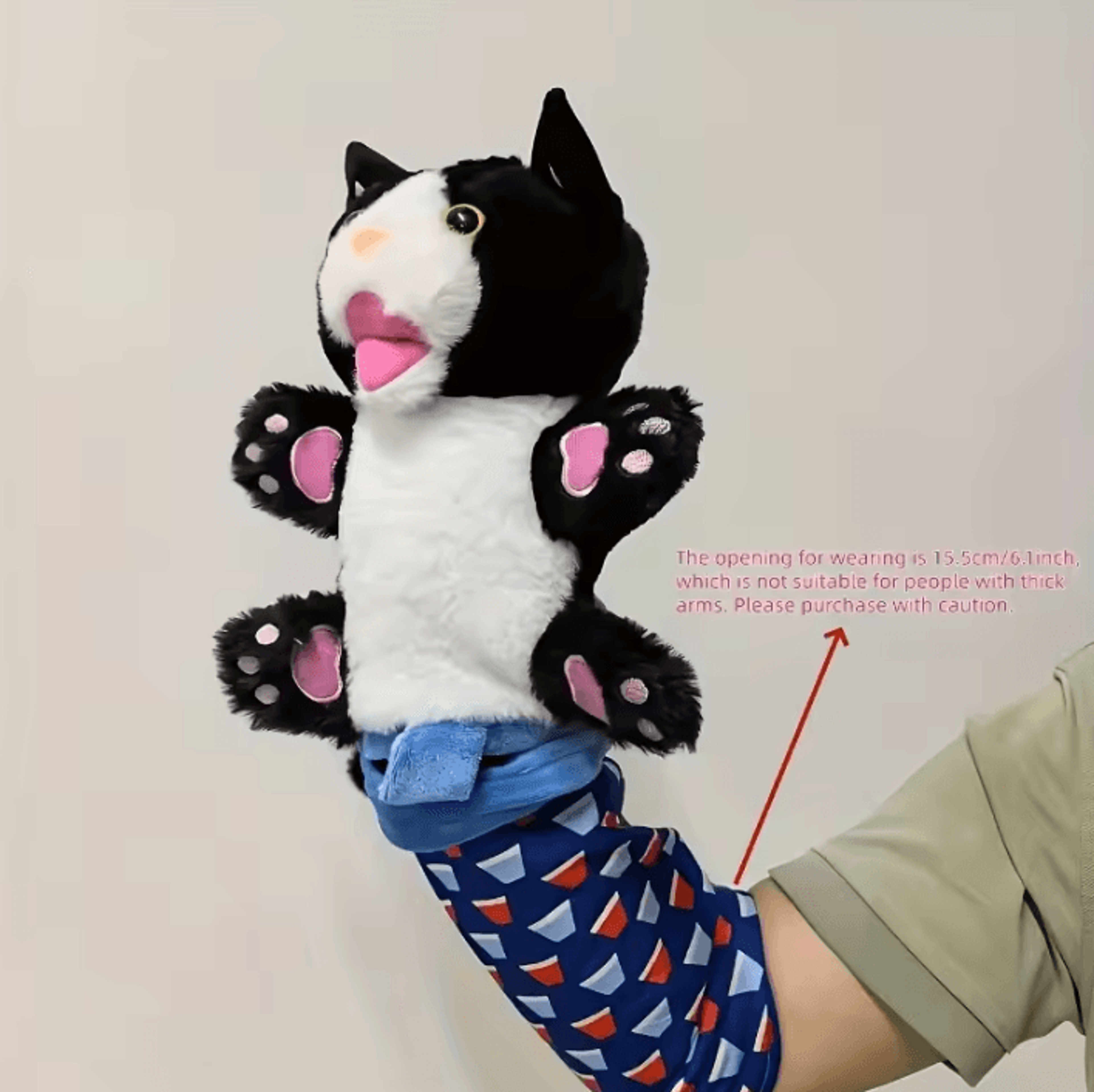 WrestleBuddy Interactive Cat Puppet Toy  Poseable Plush Wrestling Toy For Indoor Cats 4