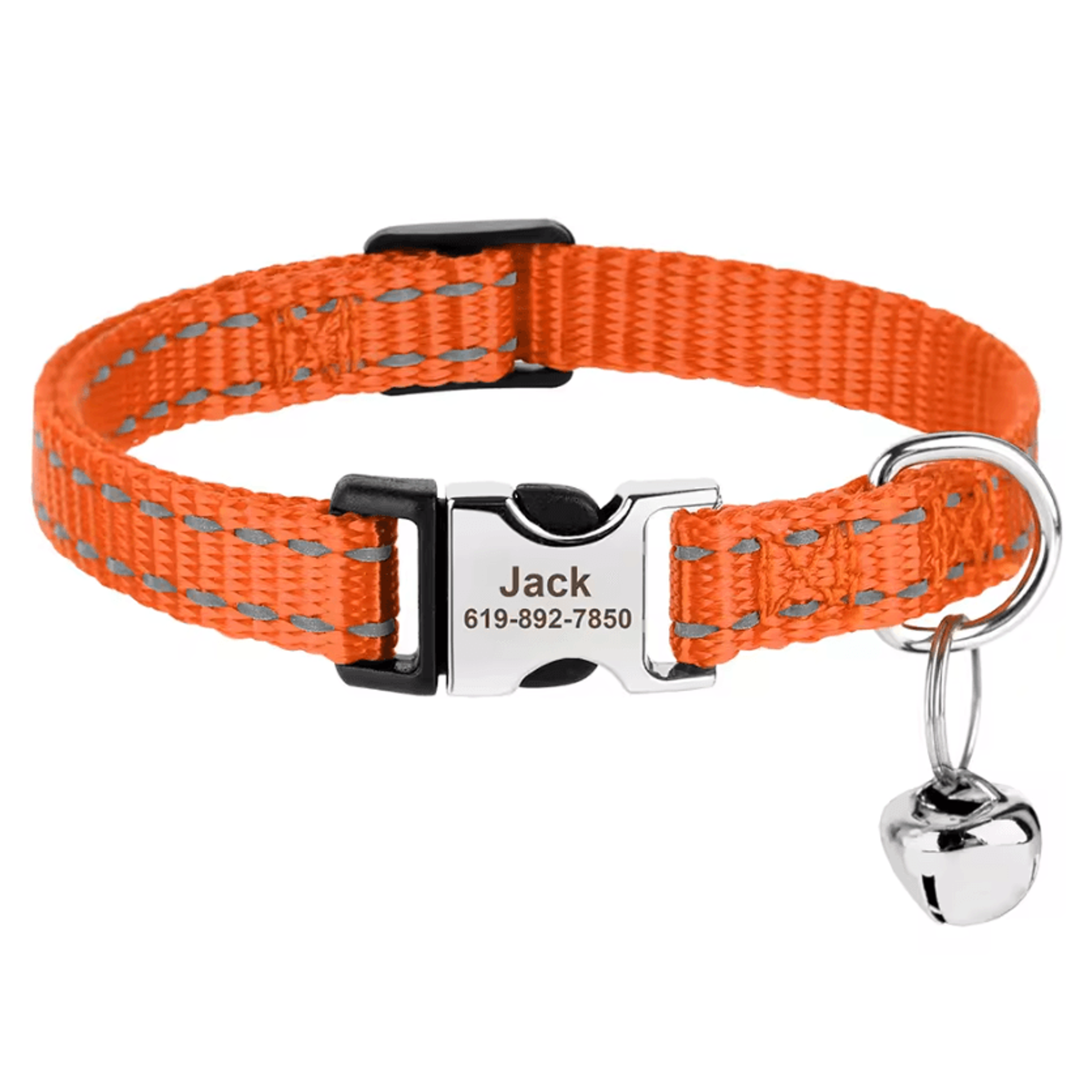 SafeGlow Personalized Reflective Cat Collar For Cats  Small Dogs 4