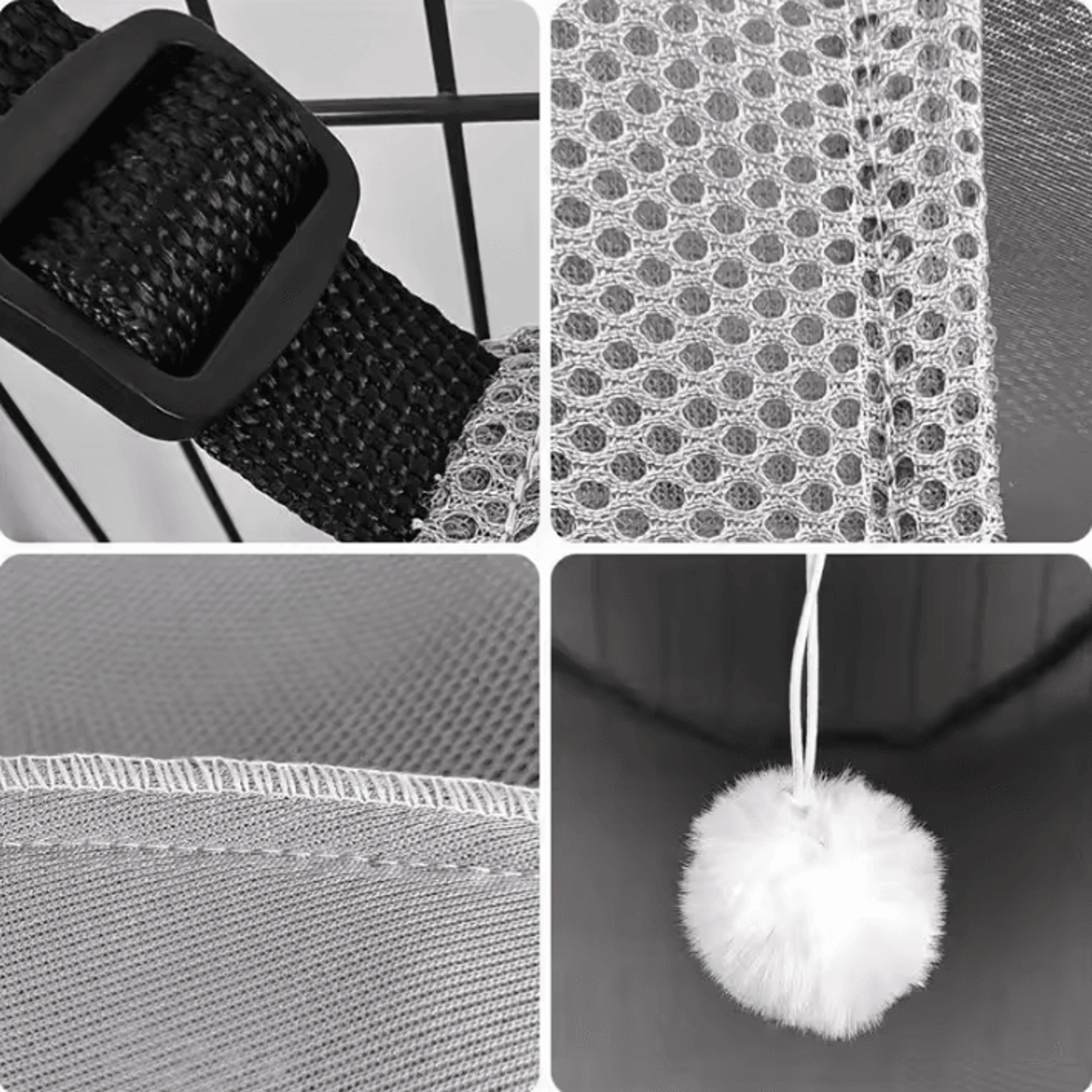 CloudNest Breathable Mesh Cat Hammock Bed With Adjustable Metal Frame 2