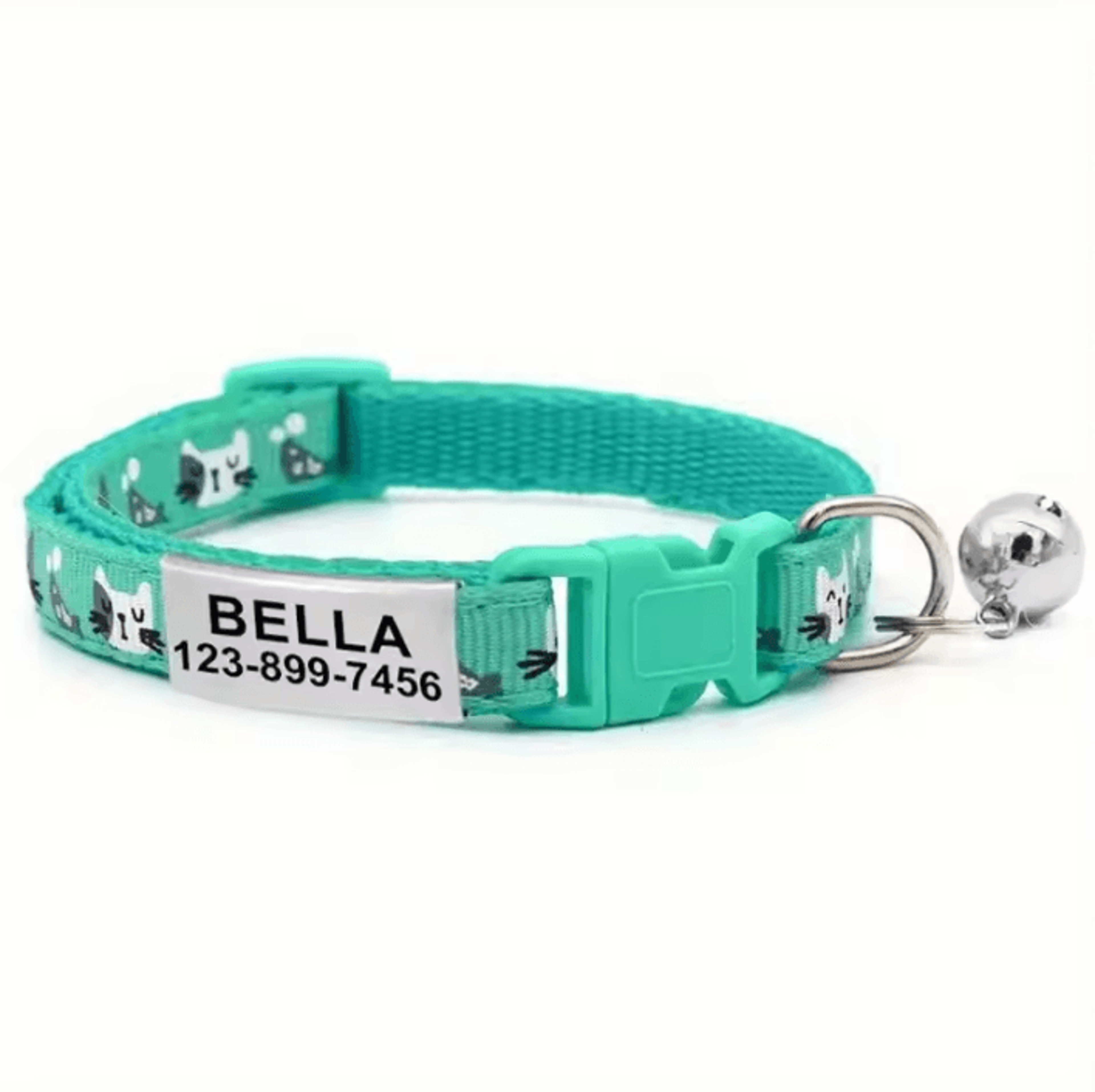 GlowTag Personalized Pet Collar With Bell  Custom Nameplate 4