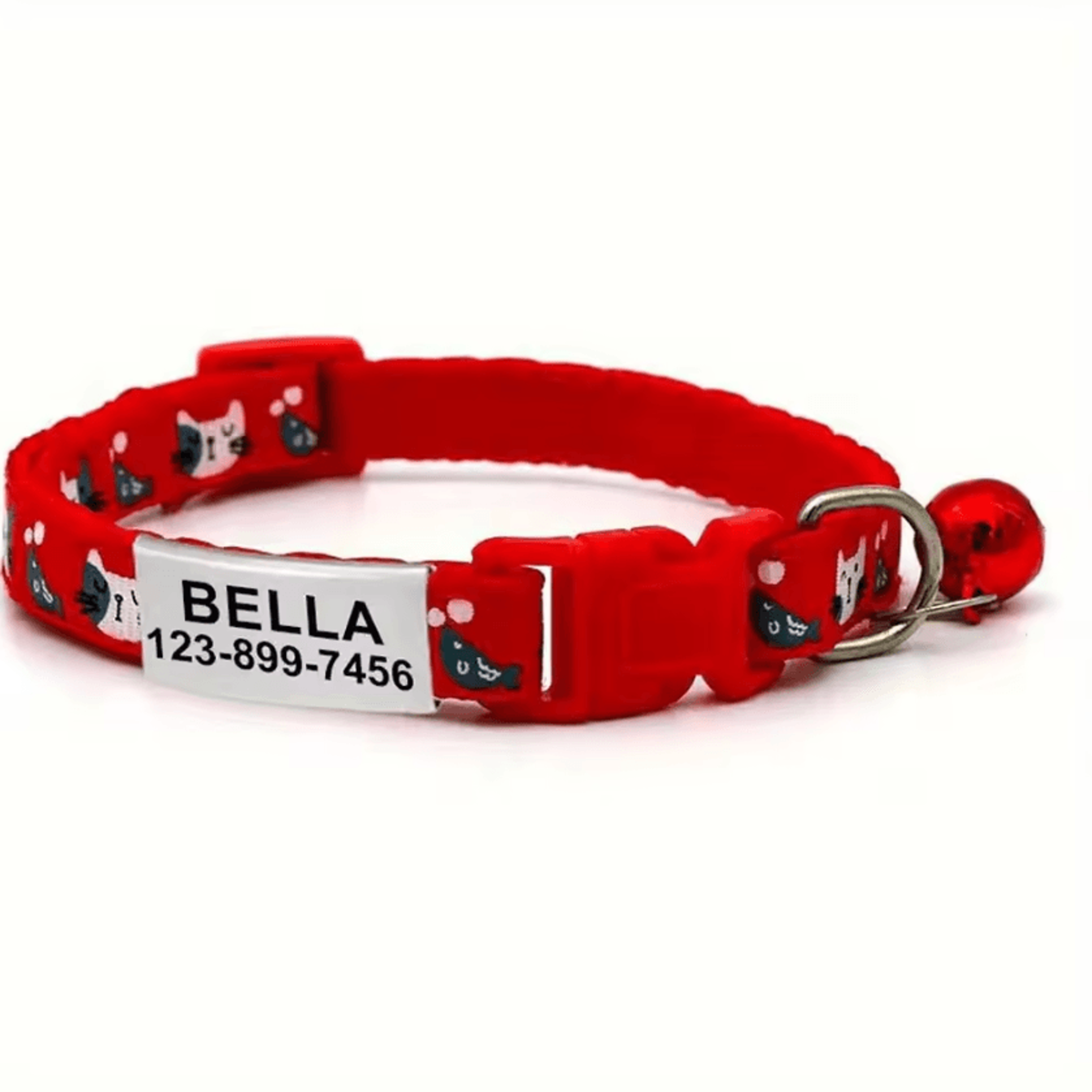 GlowTag Personalized Pet Collar With Bell  Custom Nameplate 5