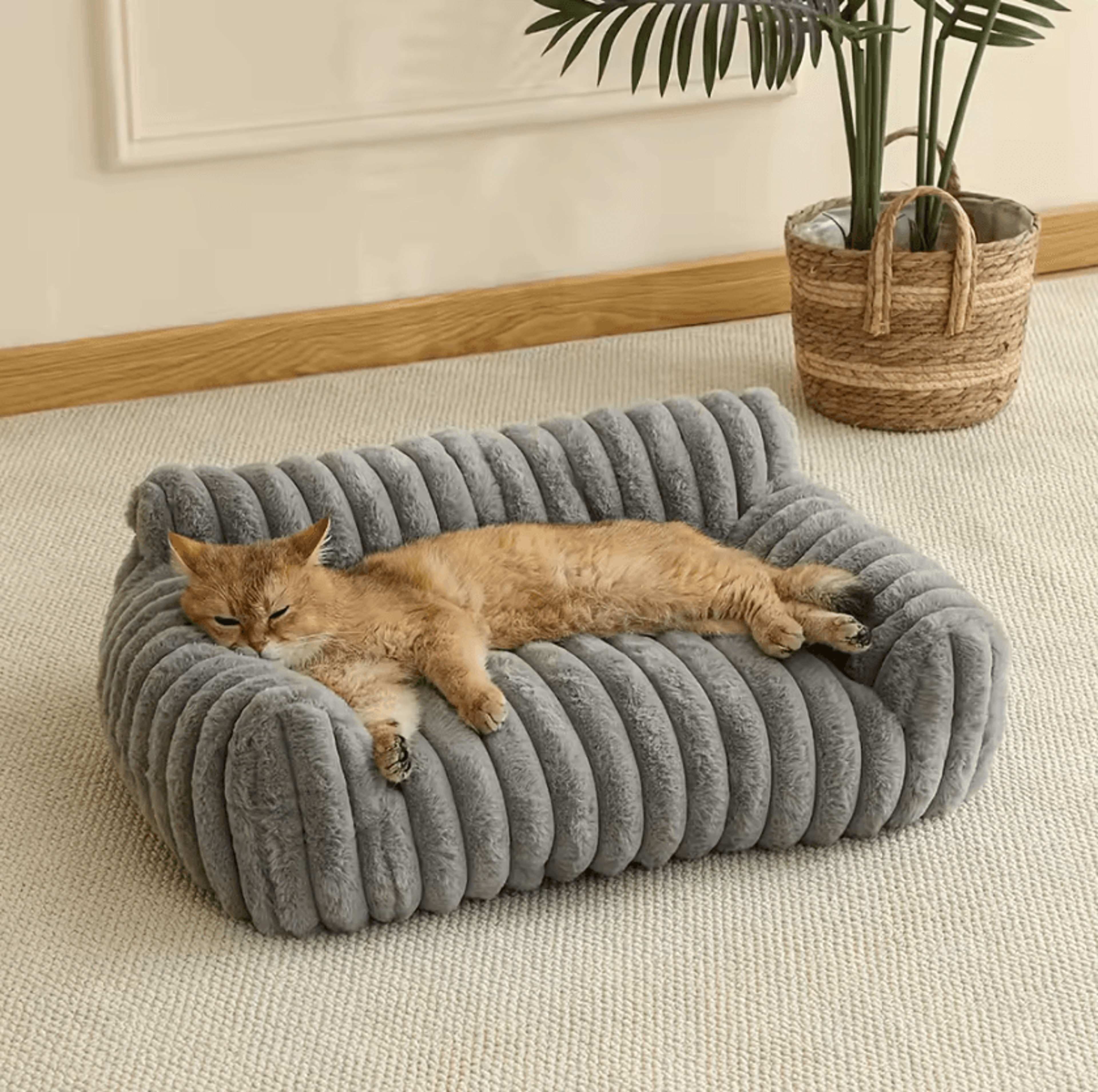 CozyStripe AllSeason Cat Sofa Bed For Small  Medium Pets 3