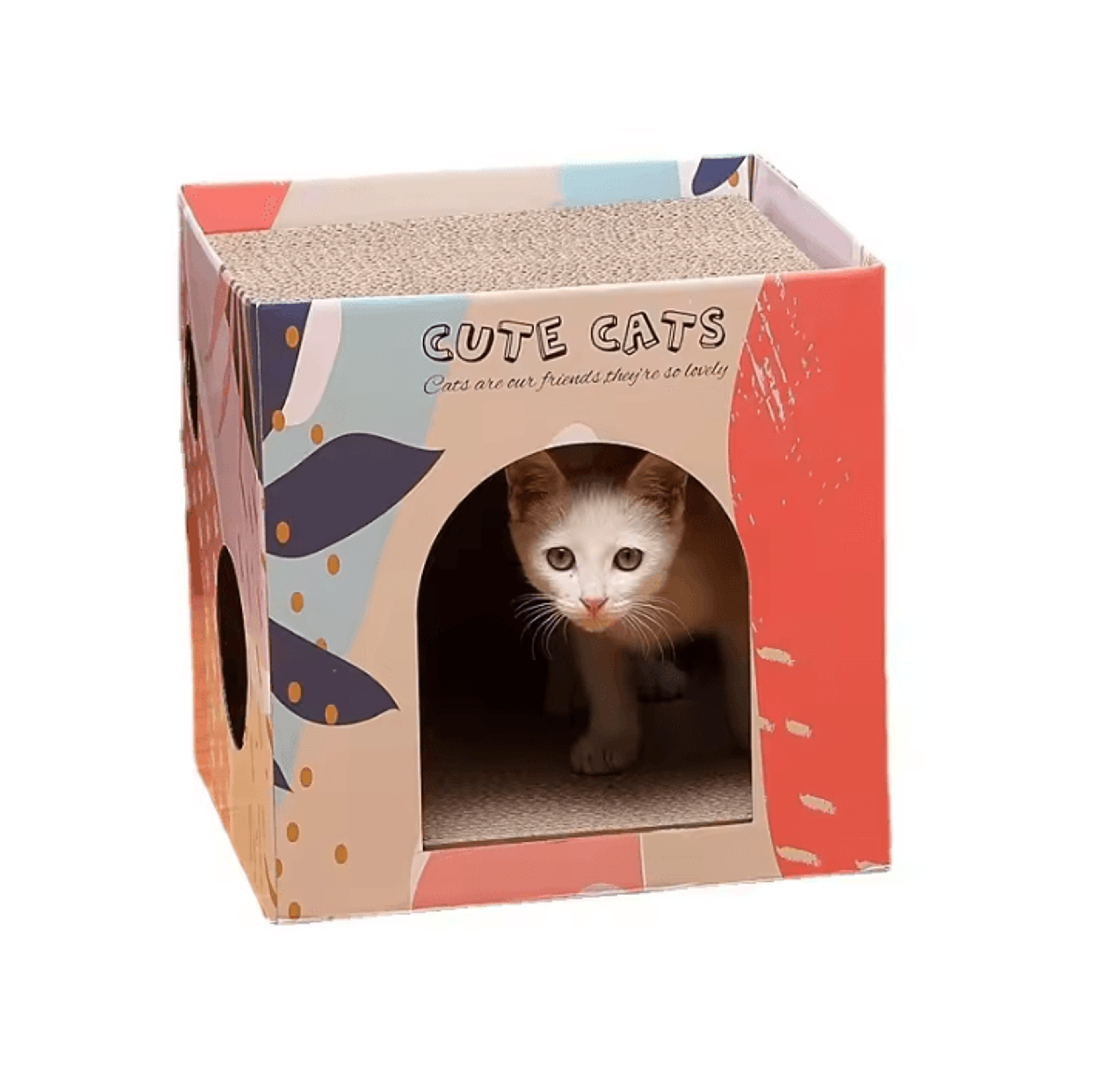 DoubleLayer Cat Scratching House  Corrugated Scratch Pad For Indoor Cats 3