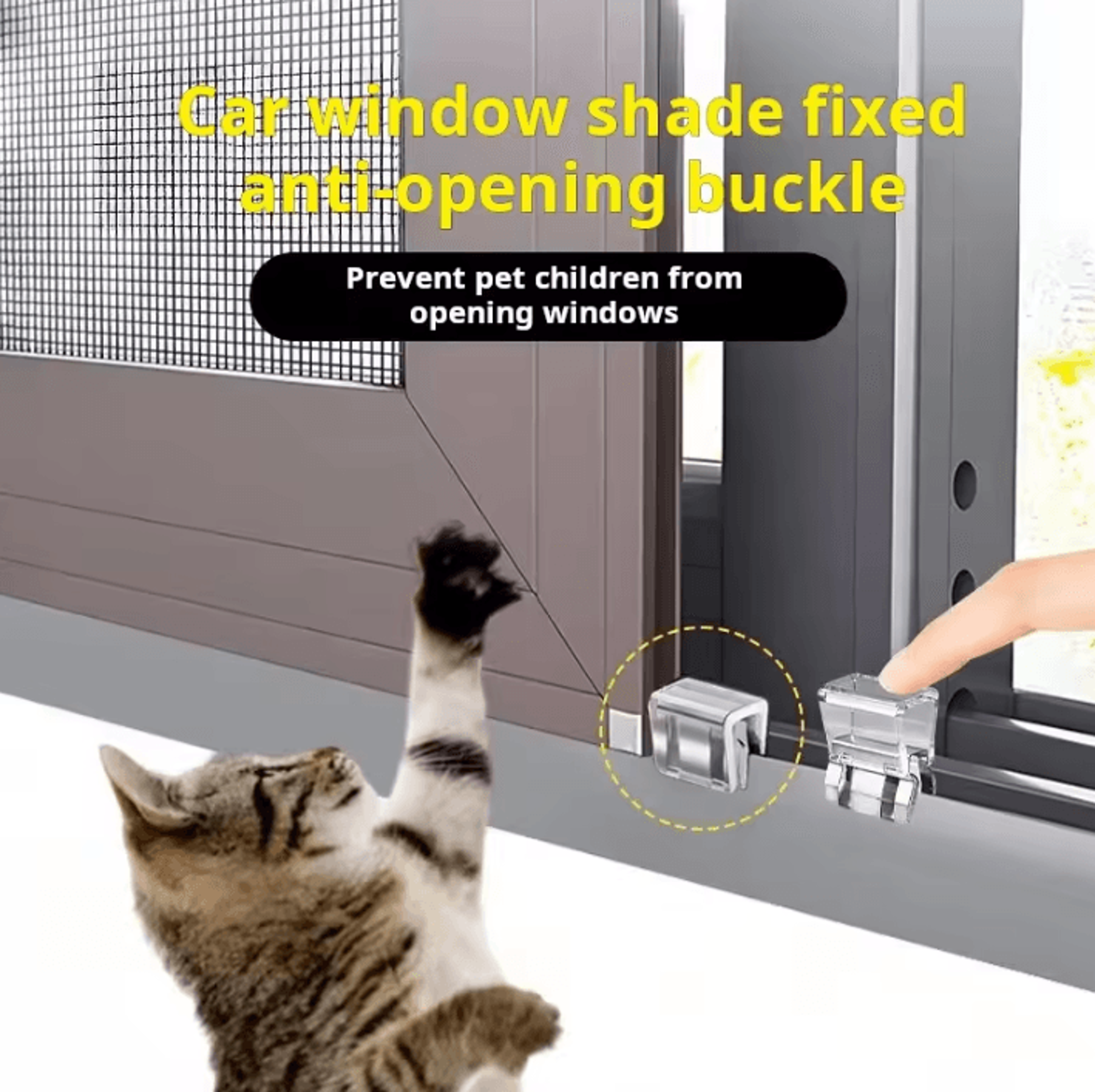 Cat Window Safety Lock  AntiJump Window Limiter For Indoor Pet Protection 0