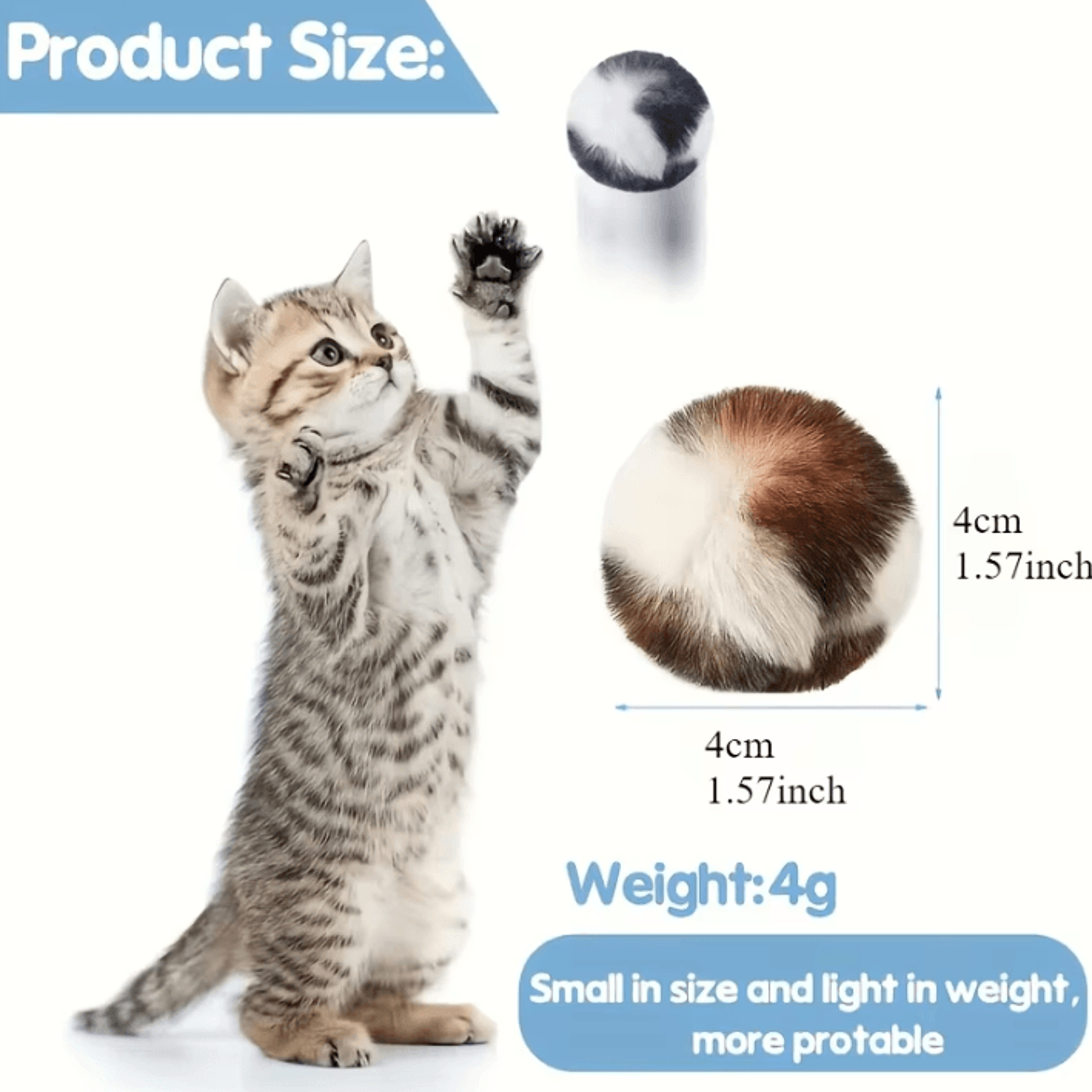 WildBounce Leopard Plush Cat Toy Balls Set 3
